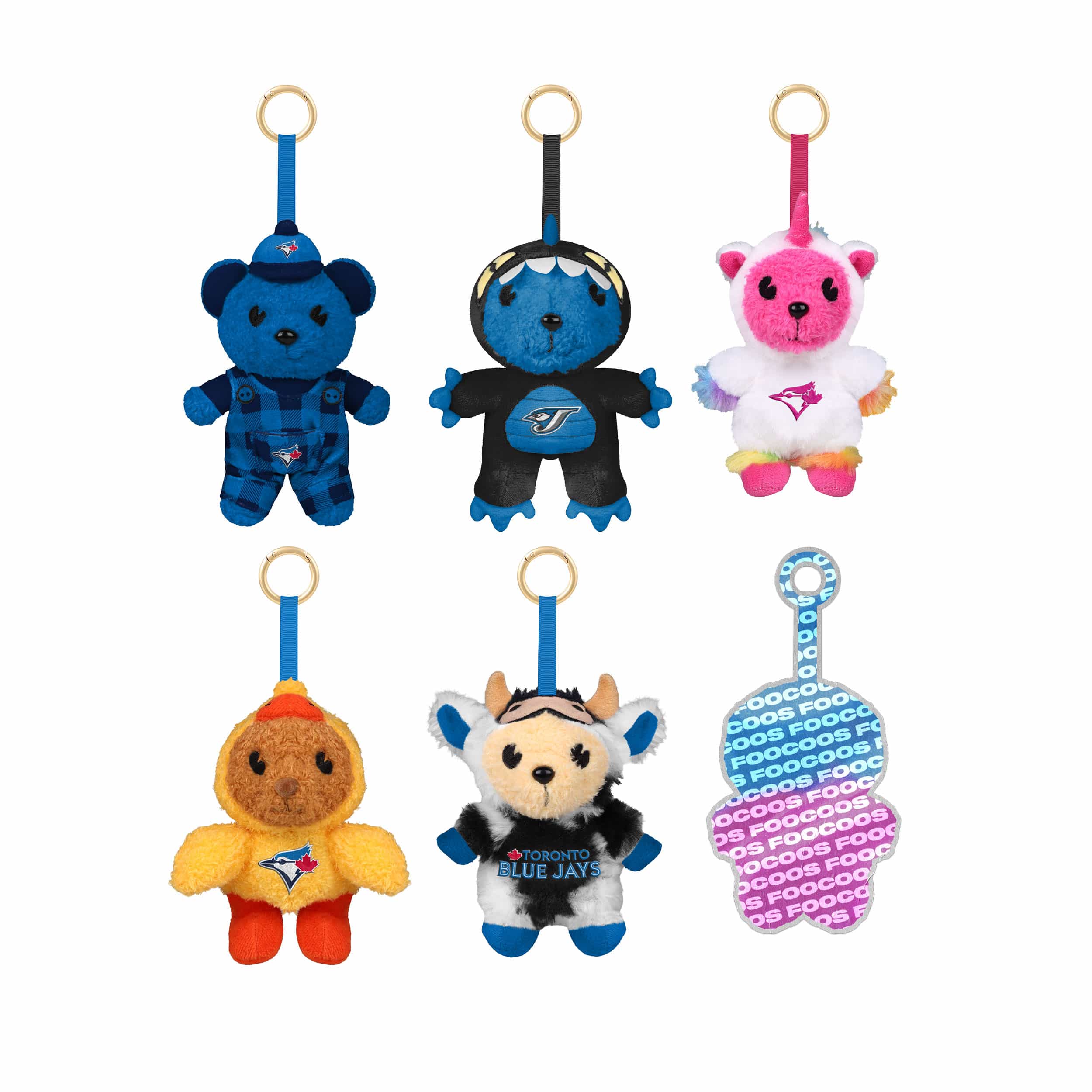 Toronto Blue Jays MLB FOOCOOS Plush Bag Charm Keychain Blind Box Series 1 (PREORDER - SHIPS EARLY JUNE)