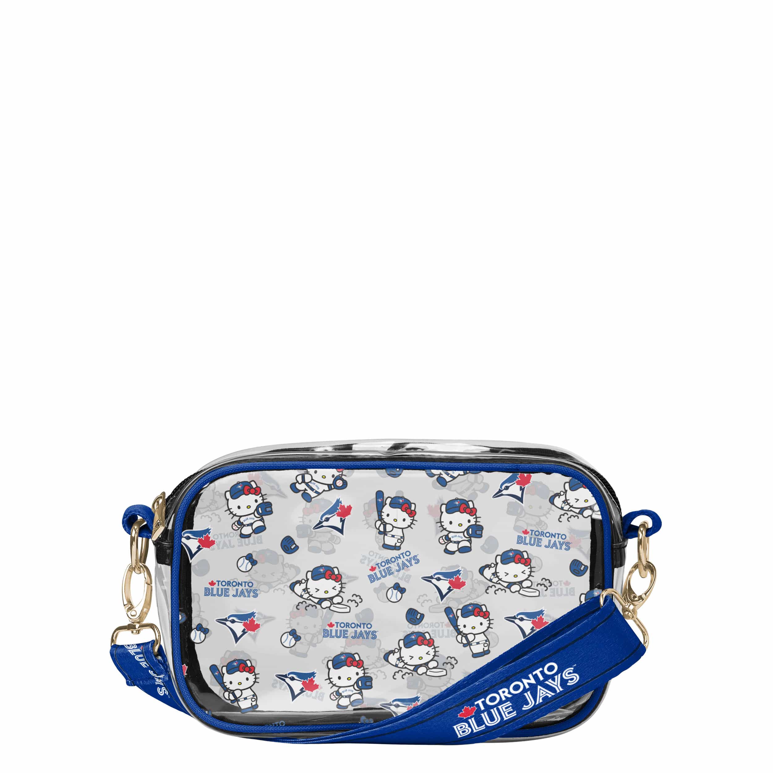 Toronto Blue Jays MLB Hello Kitty® Clear Crossbody Bag (PREORDER - SHIPS EARLY JULY)