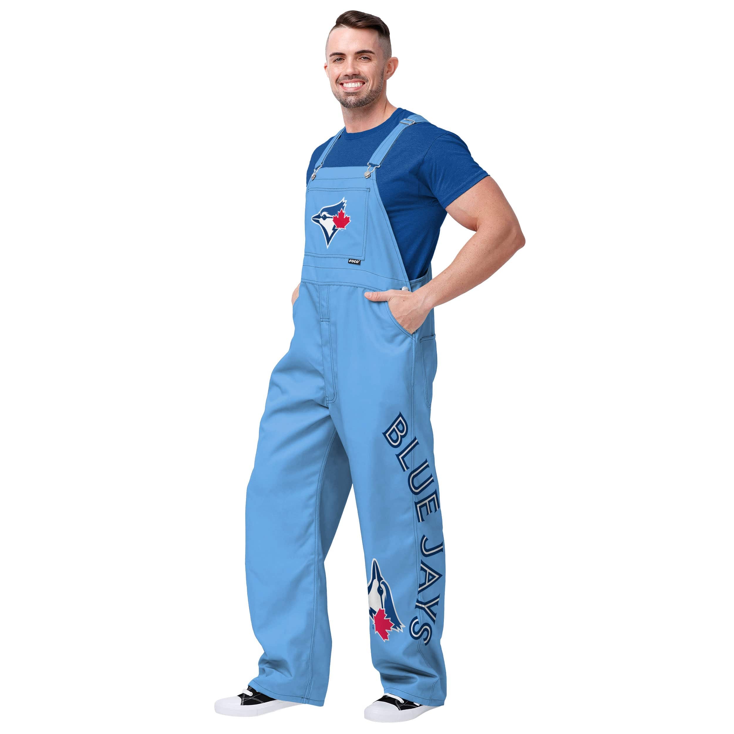 Toronto Blue Jays MLB Mens Big Logo Bib Overalls