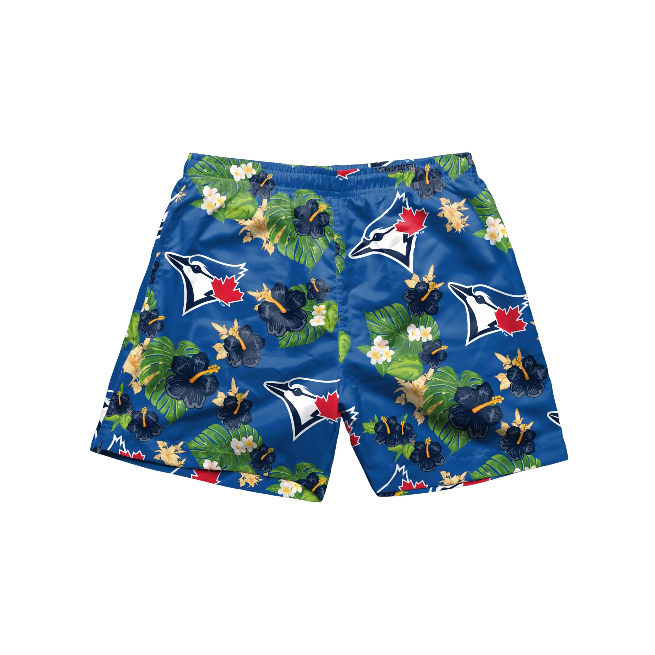 Toronto Blue Jays MLB Mens Floral Slim Fit 5.5" Swimming Suit Trunks - Image 4