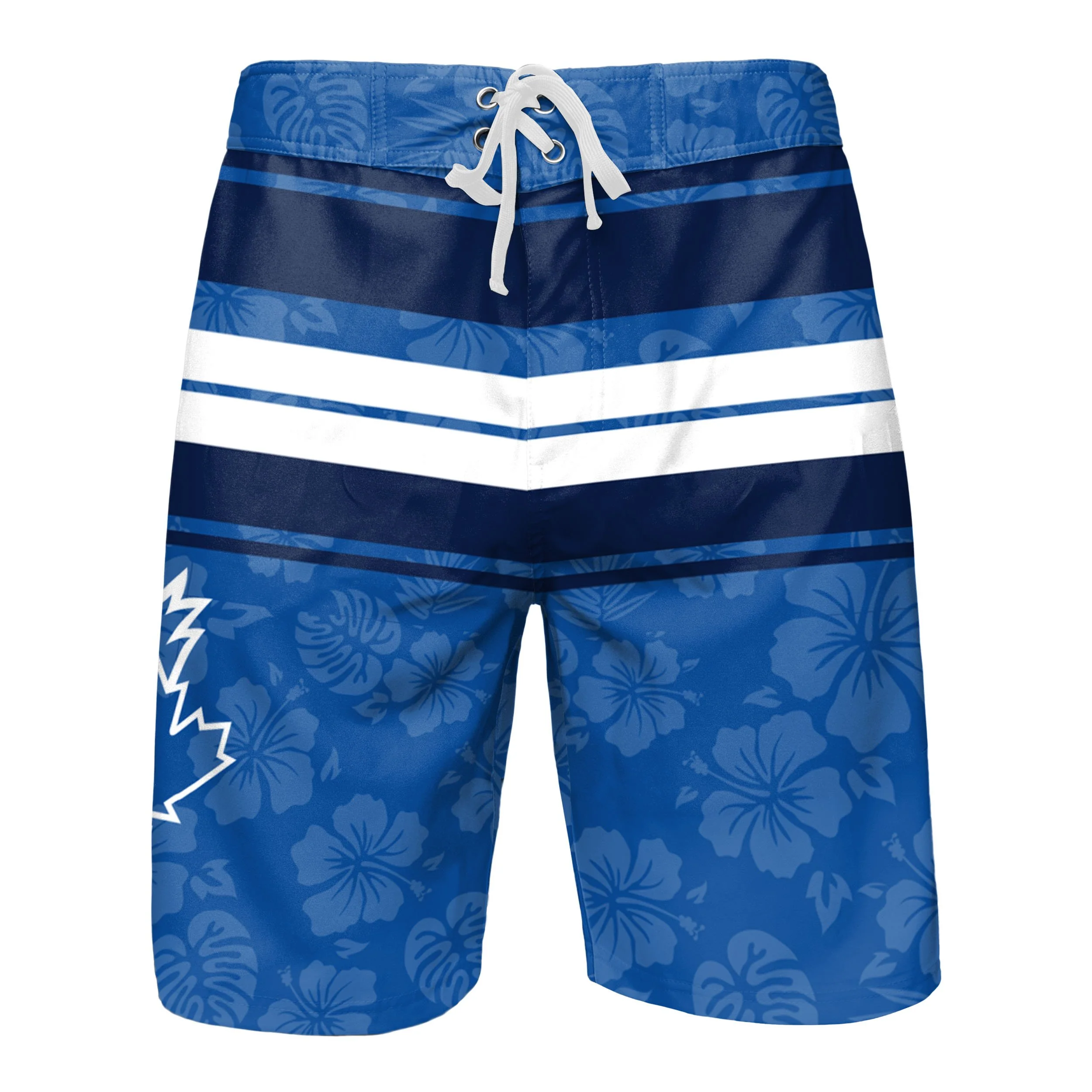 Toronto Blue Jays MLB Mens Hibiscus Boardwalk Stripe Boardshorts