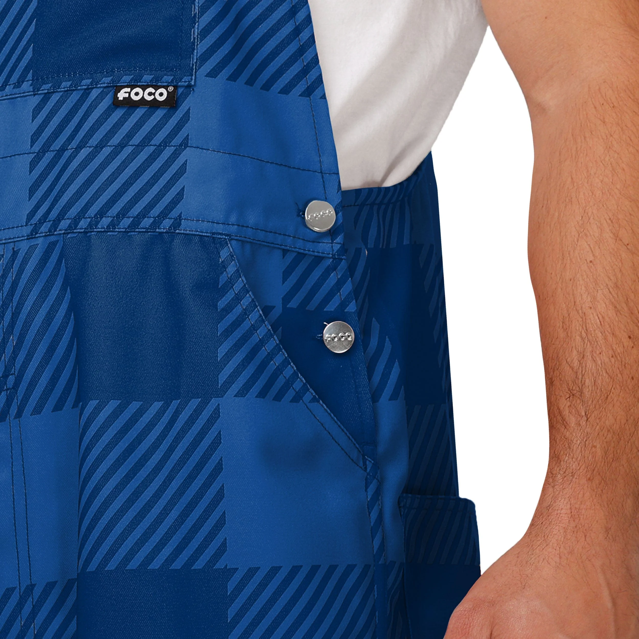 Toronto Blue Jays MLB Mens Plaid Bib Overalls - Image 5