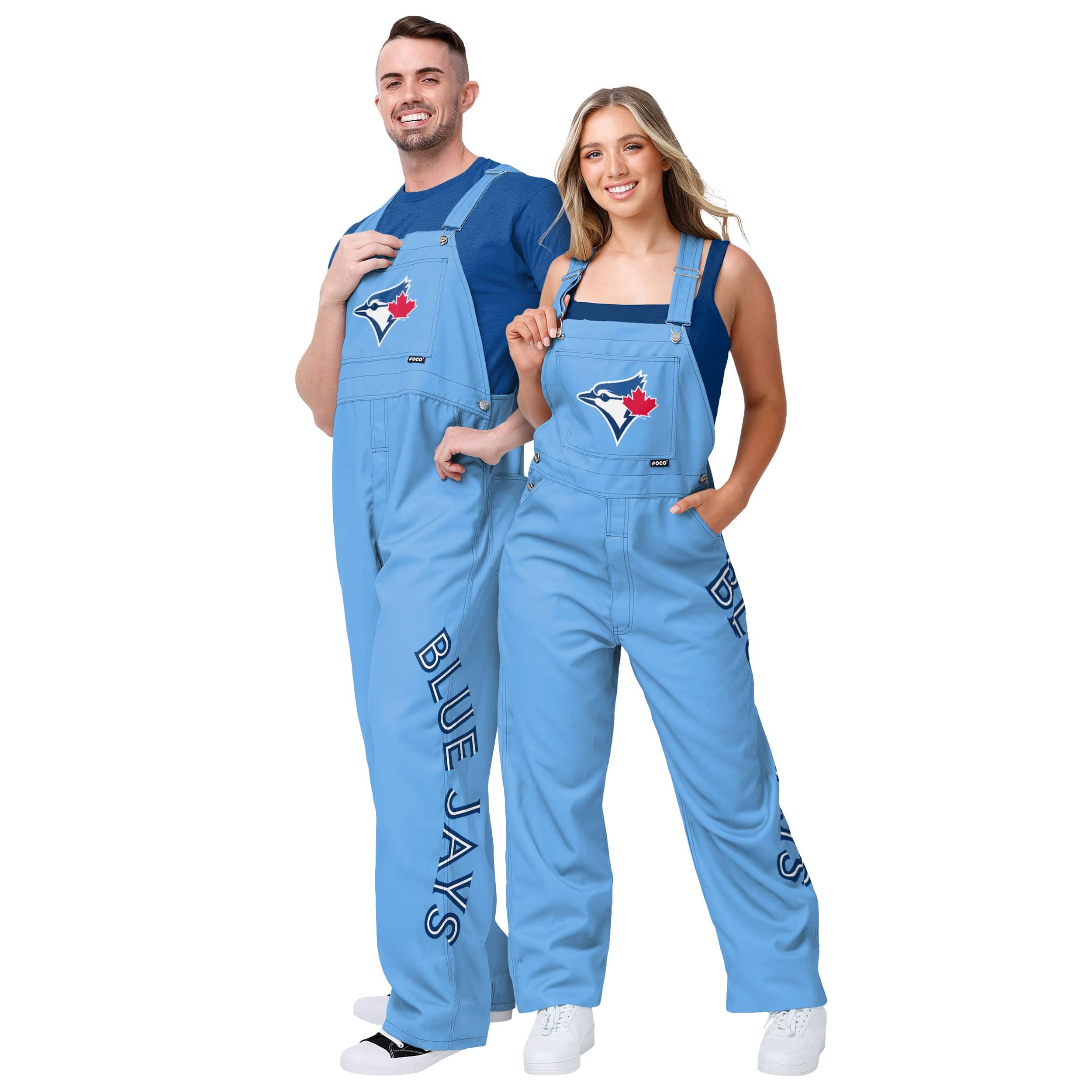 Toronto Blue Jays MLB Womens Big Logo Bib Overalls - Image 3