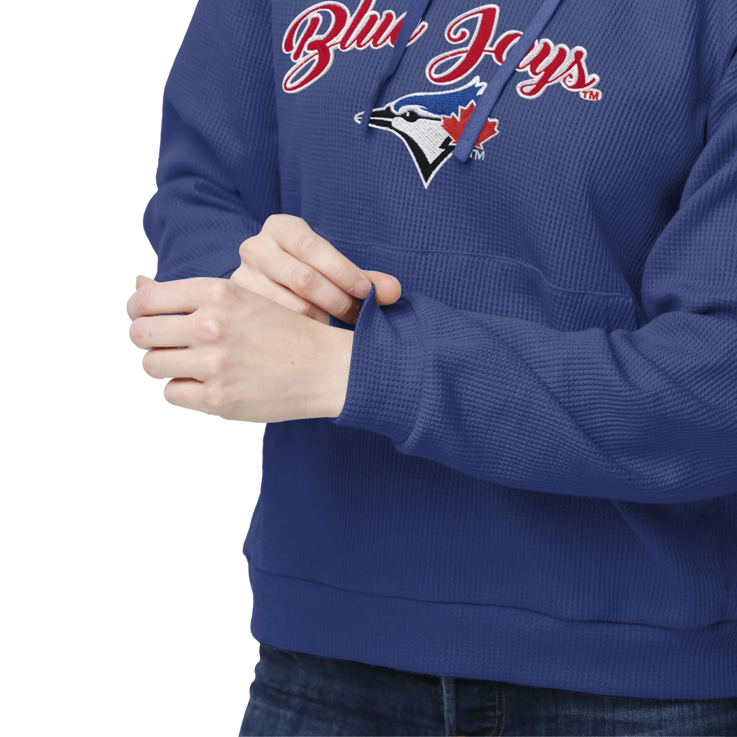 Toronto Blue Jays MLB Womens Waffle Lounge Sweater - Image 3