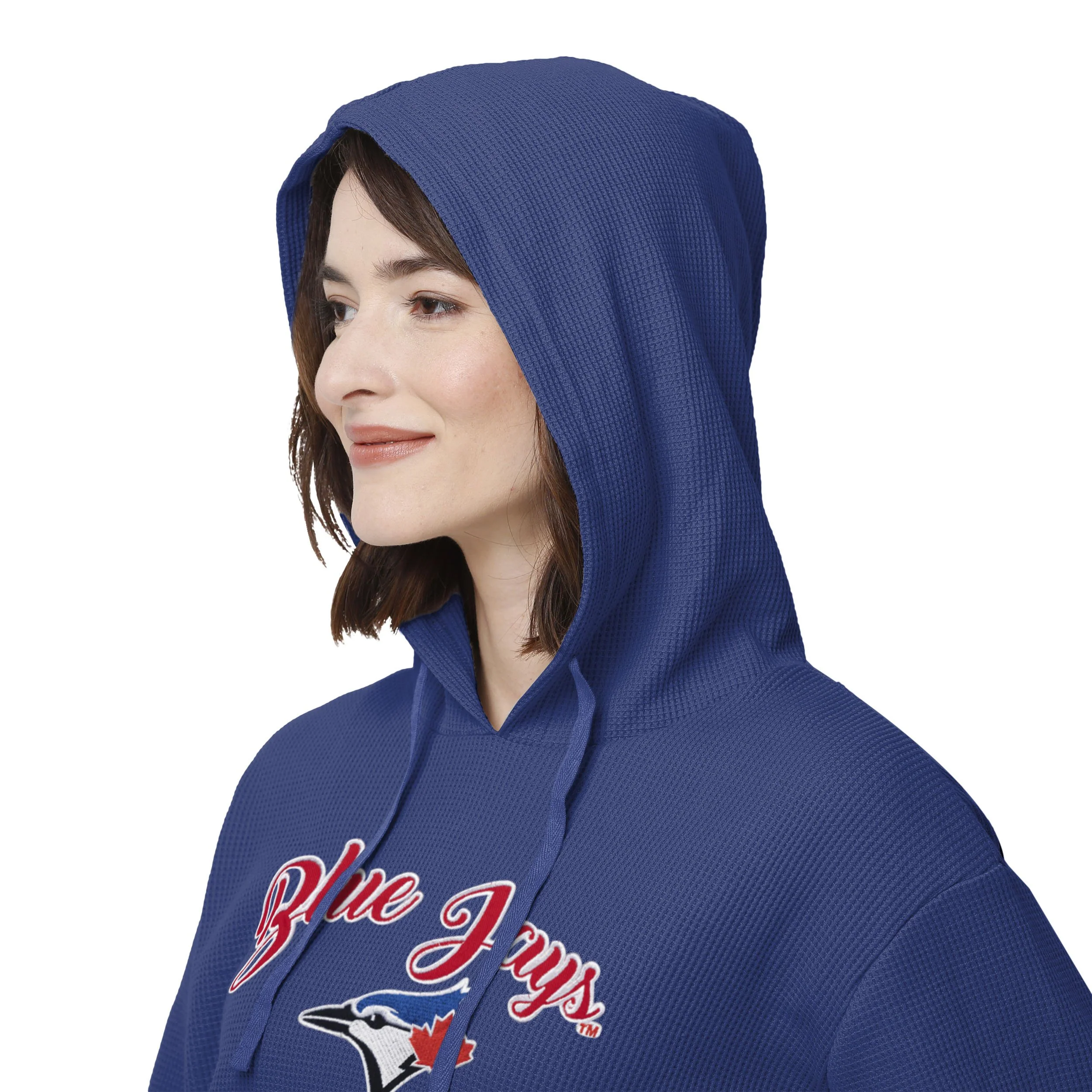 Toronto Blue Jays MLB Womens Waffle Lounge Sweater - Image 5