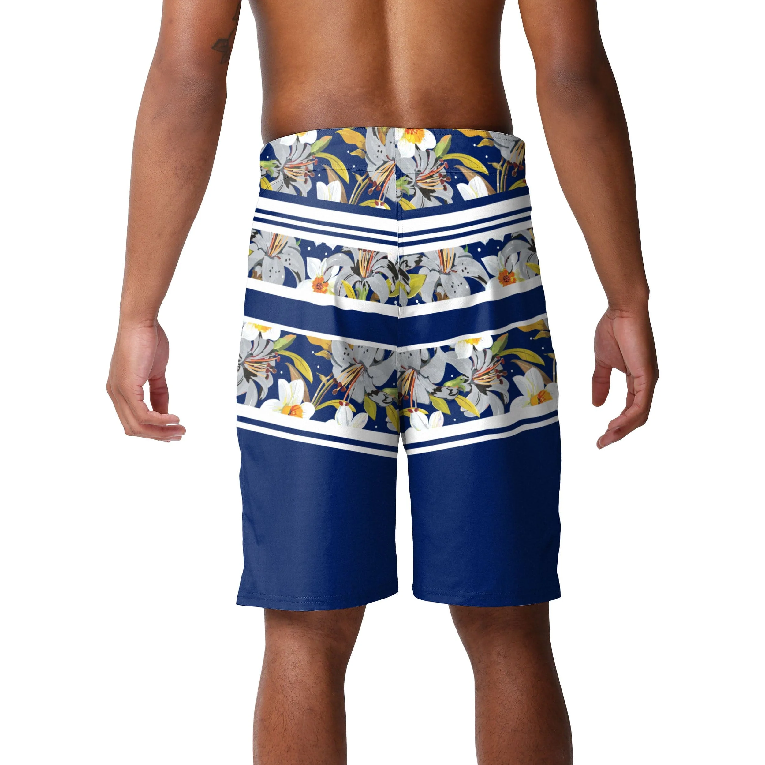 Toronto Maple Leafs Mens NHL Floral Stripe Boardshorts - Image 3