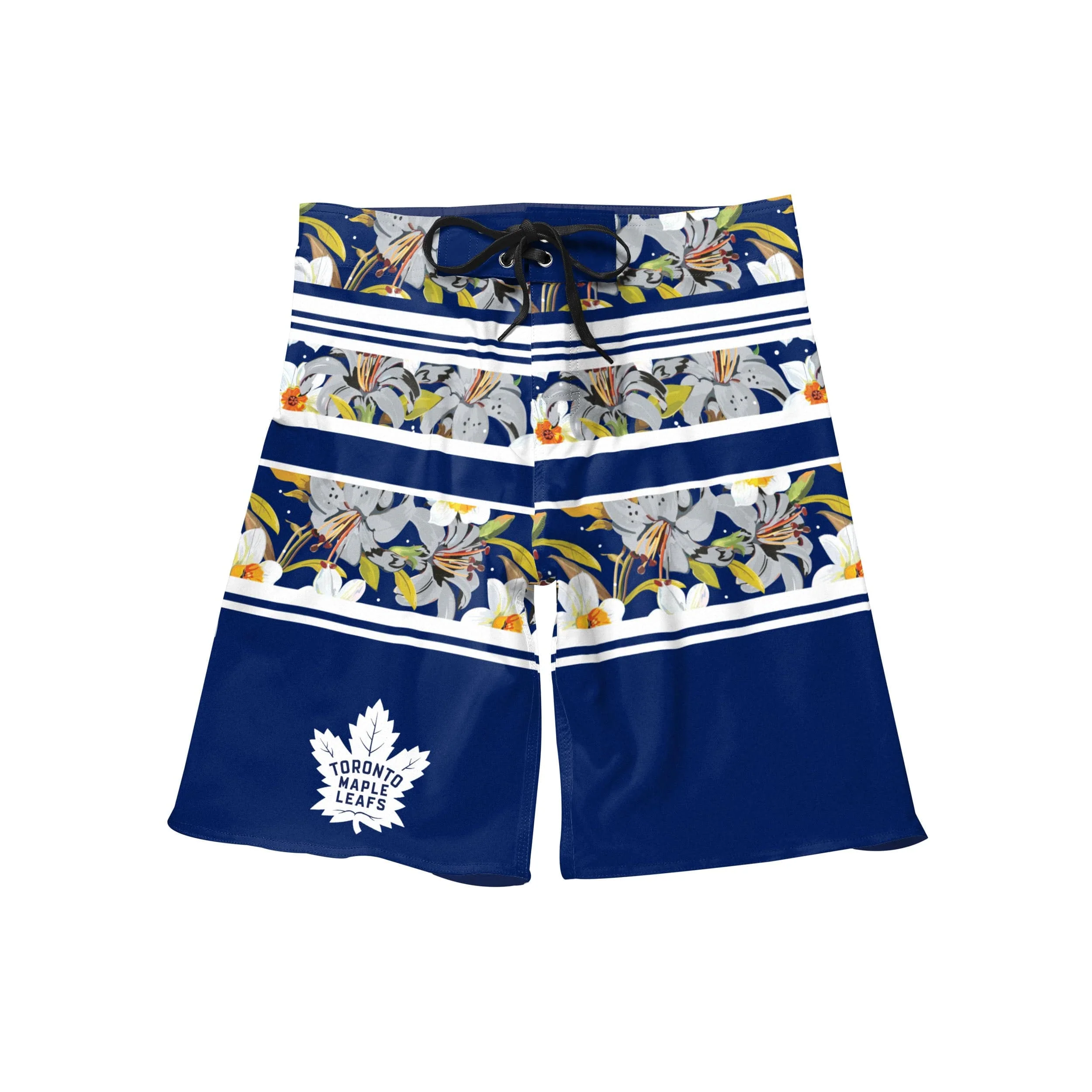 Toronto Maple Leafs Mens NHL Floral Stripe Boardshorts - Image 5