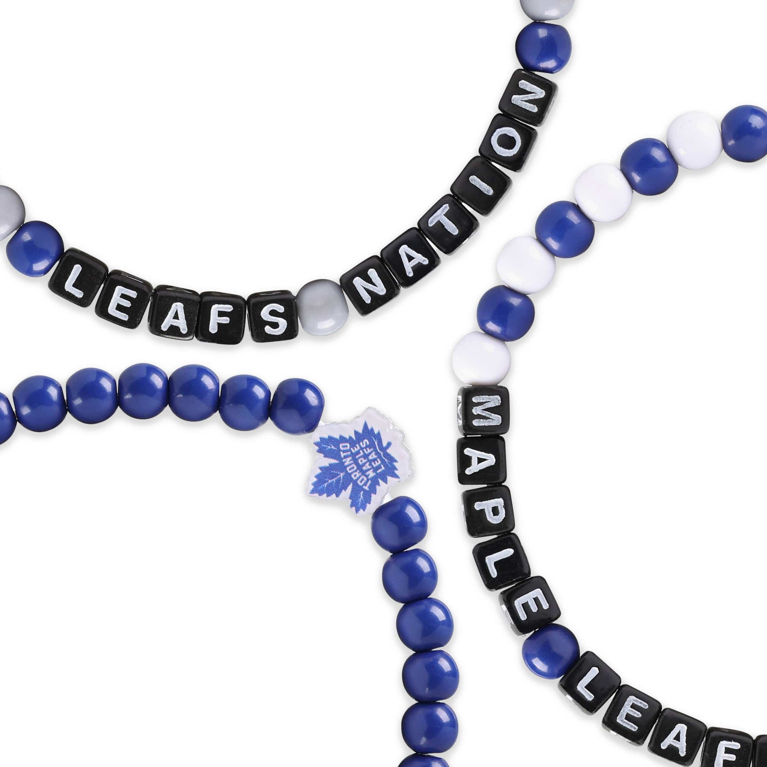 Toronto Maple Leafs NHL 3 Pack Beaded Friendship Bracelet - Image 2
