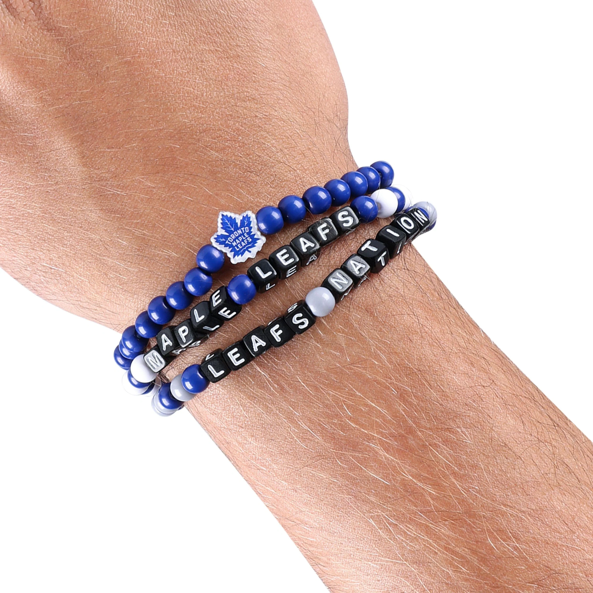 Toronto Maple Leafs NHL 3 Pack Beaded Friendship Bracelet - Image 4