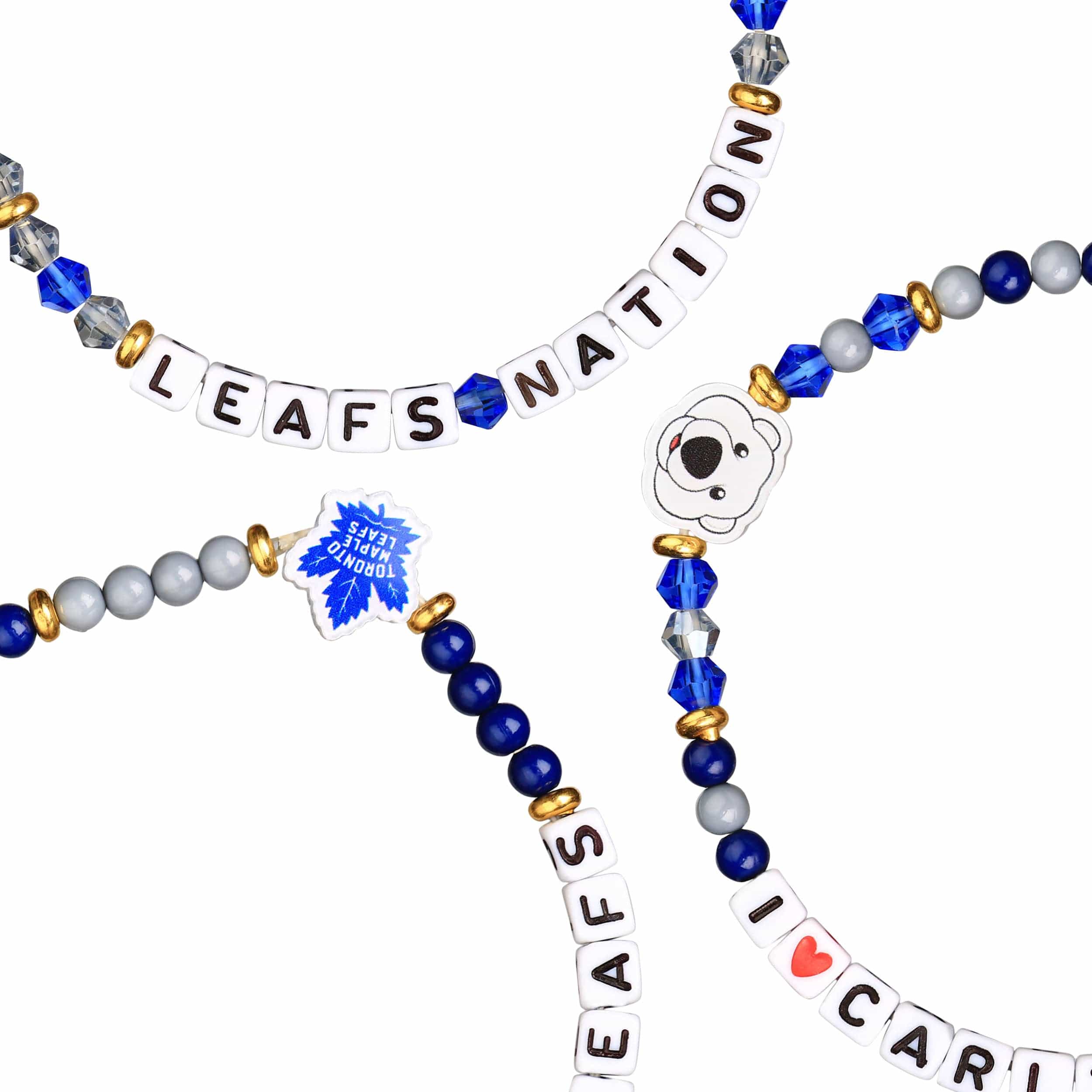 Toronto Maple Leafs NHL 3 Pack Friendship Bracelet - Image 2