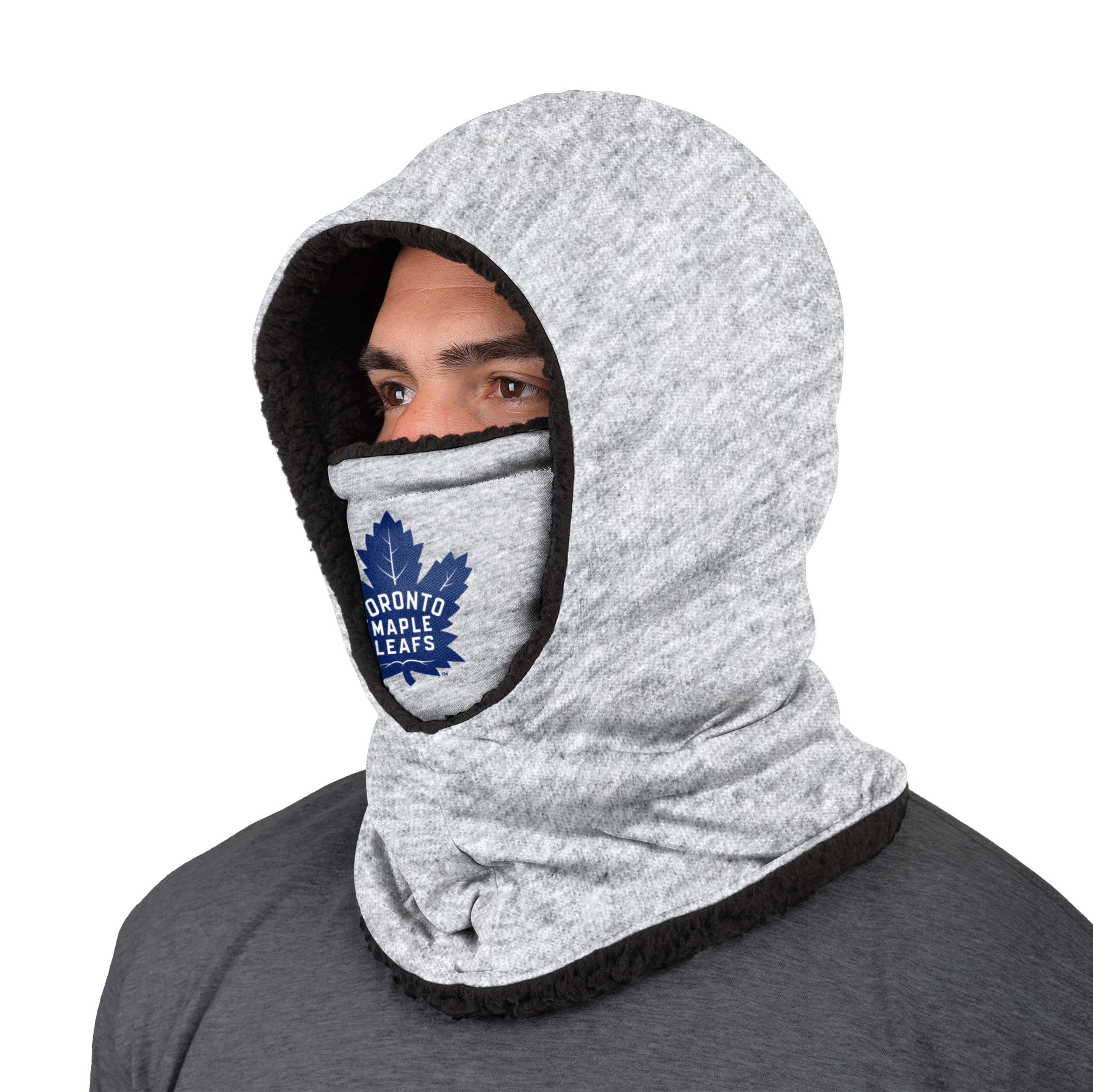 Toronto Maple Leafs NHL Heather Grey Big Logo Hooded Gaiter - Image 2