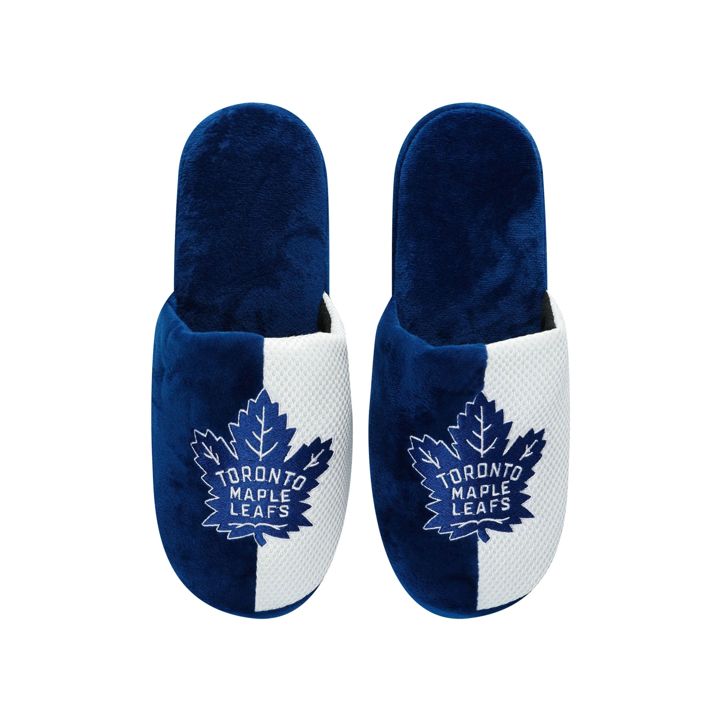 Toronto Maple Leafs NHL Mens Team Logo Staycation Slippers - Image 4