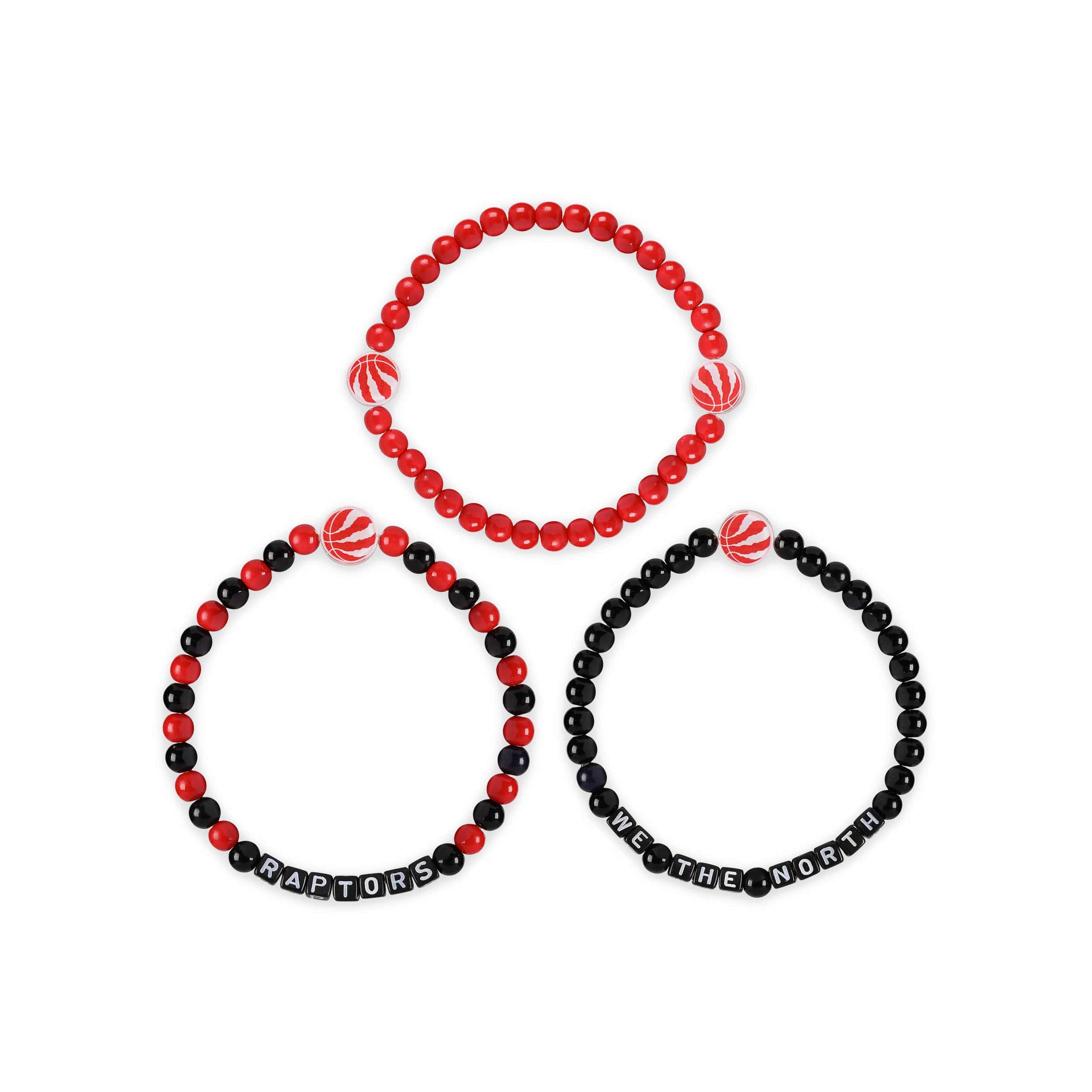 Toronto Raptors NBA 3 Pack Beaded Friendship Bracelet - Image 3
