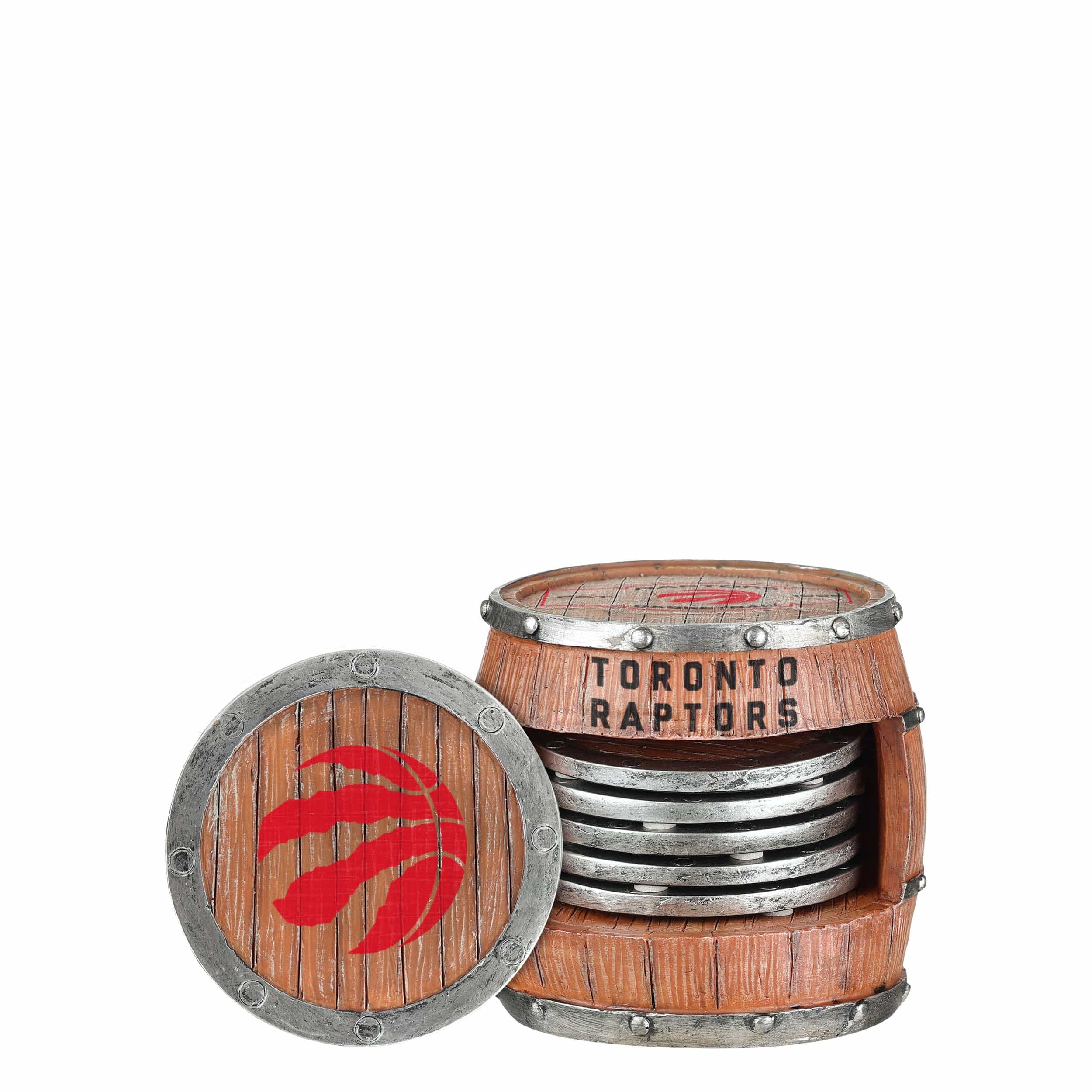 Toronto Raptors NBA 5 Pack Barrel Coaster Set