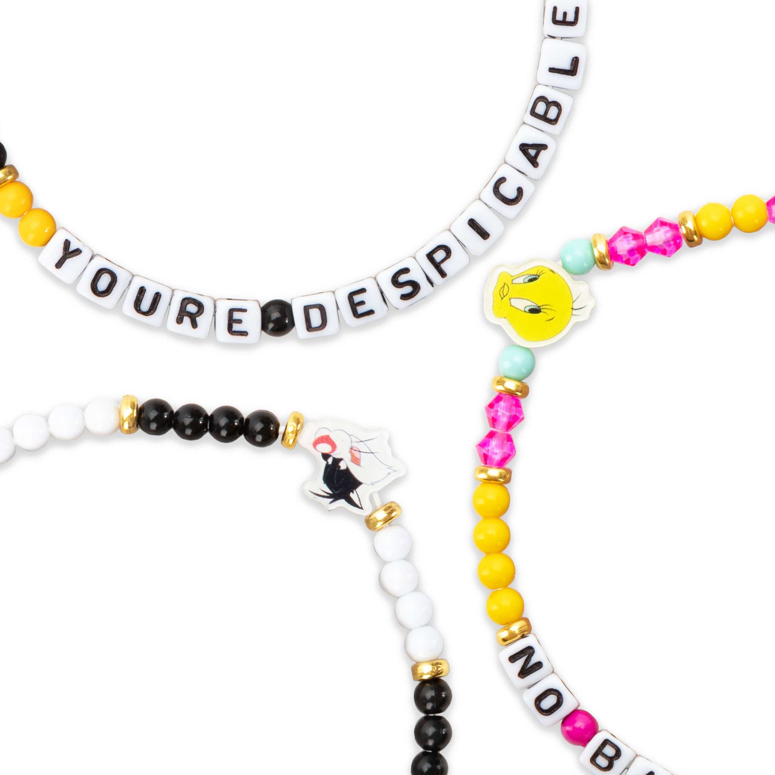 Tweety Bird & Daffy Duck & Sylvester Looney Tunes 3 Pack Friendship Bracelet - Image 2