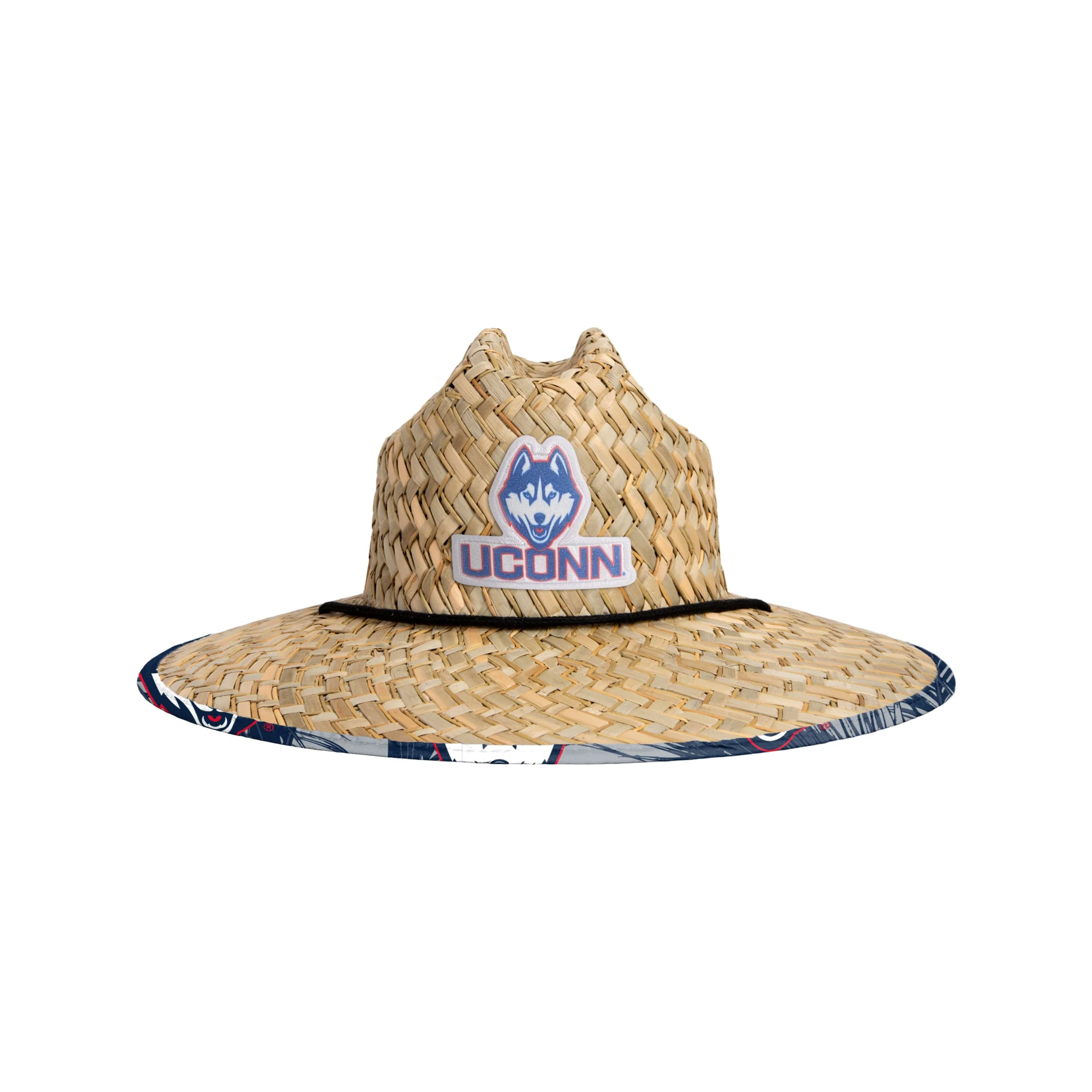 UConn Huskies NCAA Floral Straw Hat