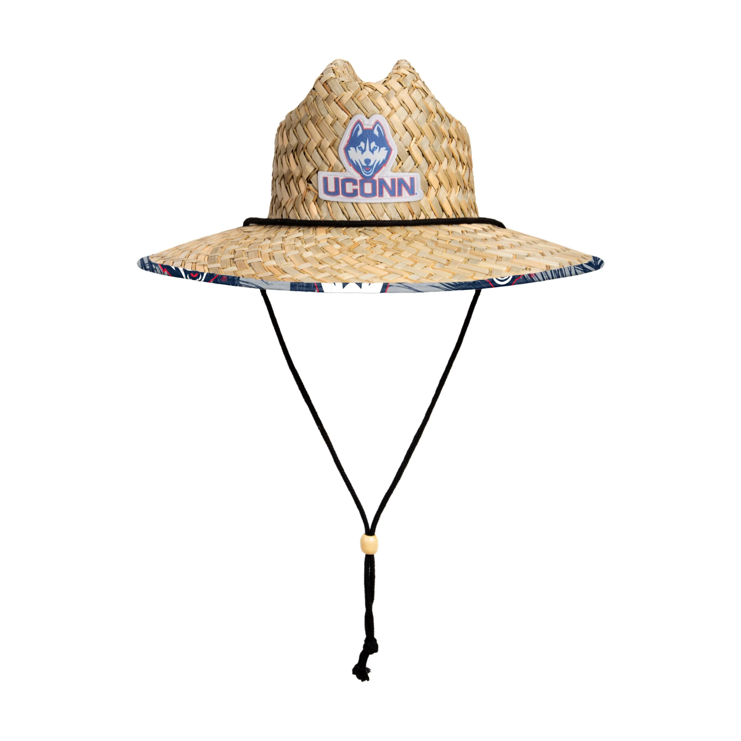 UConn Huskies NCAA Floral Straw Hat - Image 3