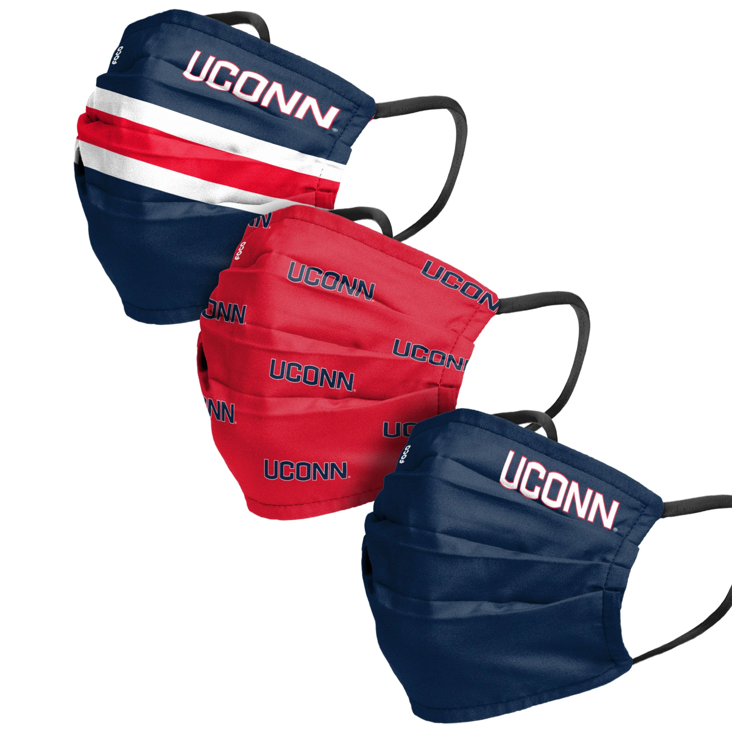 UConn Huskies NCAA Mens Matchday 3 Pack Face Cover