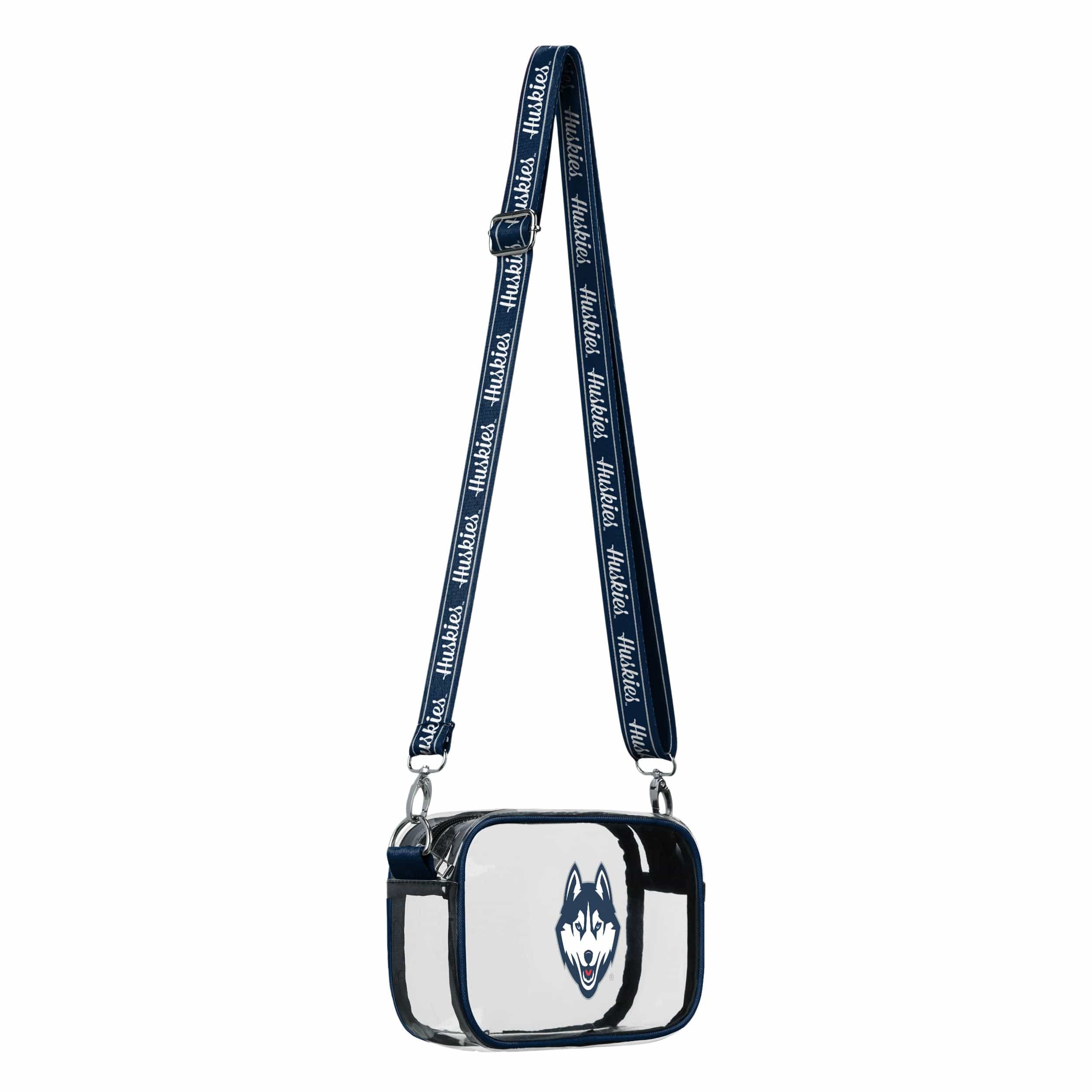 UConn Huskies NCAA Team Stripe Clear Crossbody Bag - Image 2
