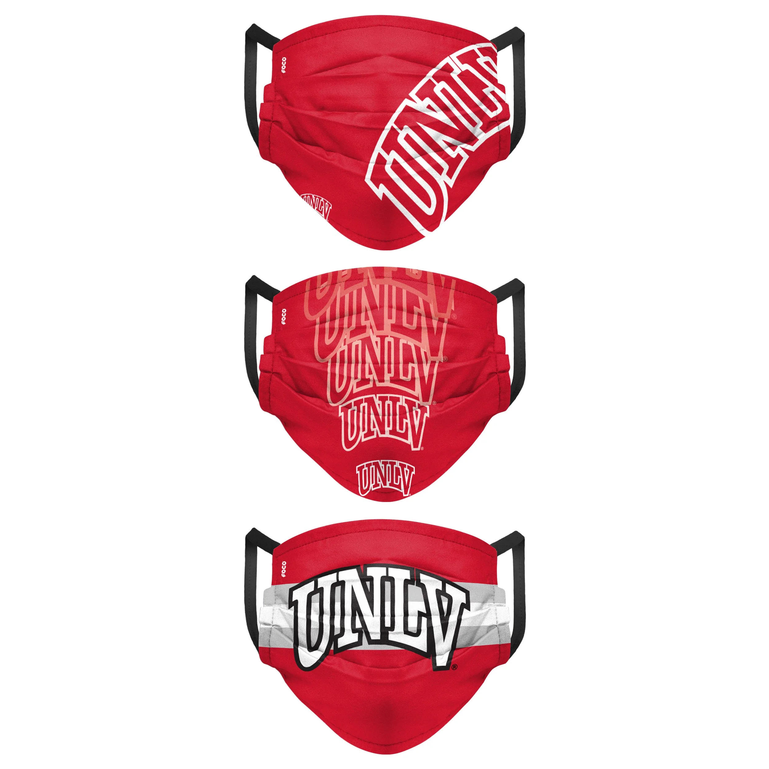 UNLV Rebels NCAA Mens Matchday 3 Pack Face Cover - Image 2