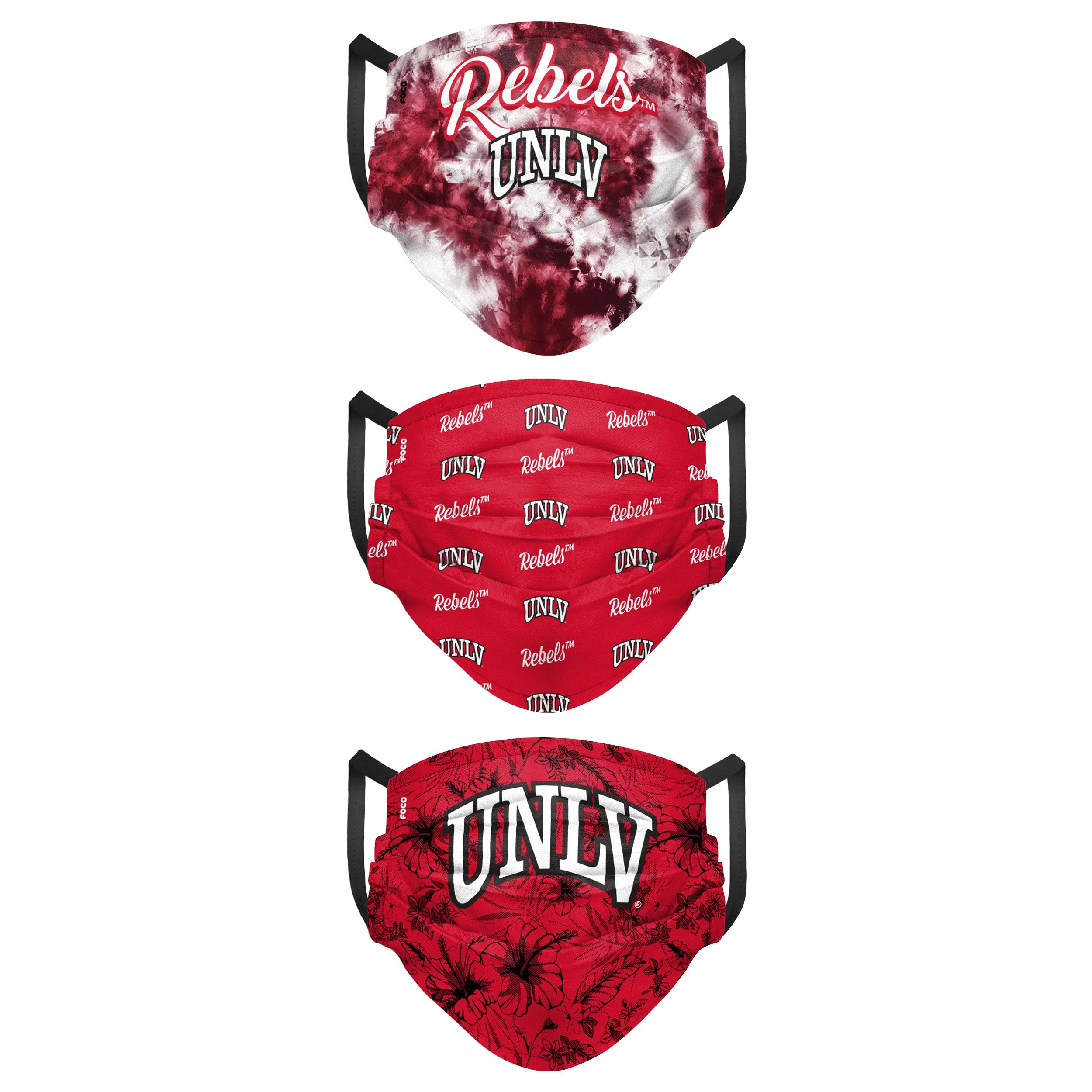 UNLV Rebels NCAA Womens Matchday 3 Pack Face Cover - Image 2