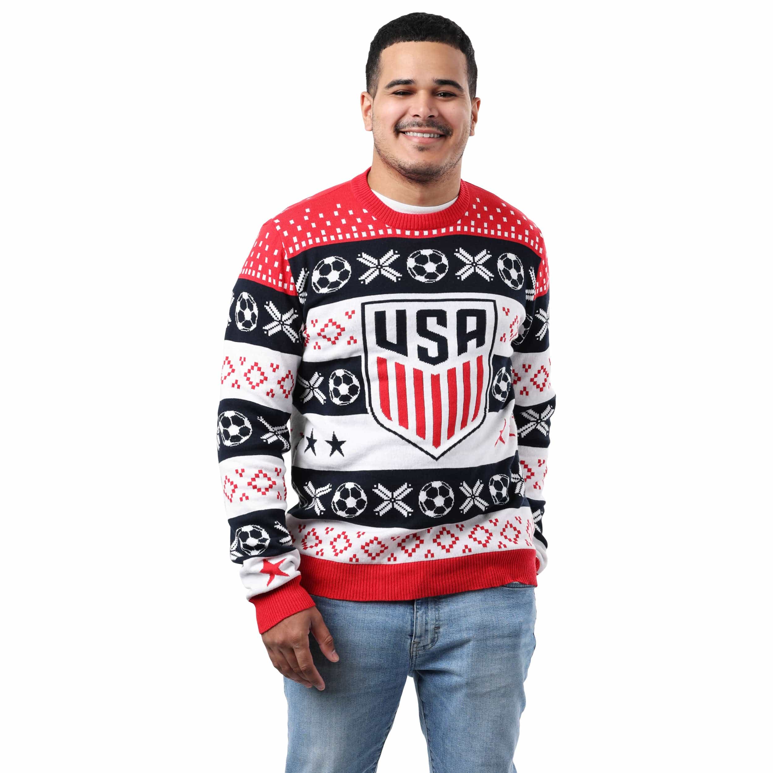 USA Mens Soccer Cotton Knit Sweater - Image 2