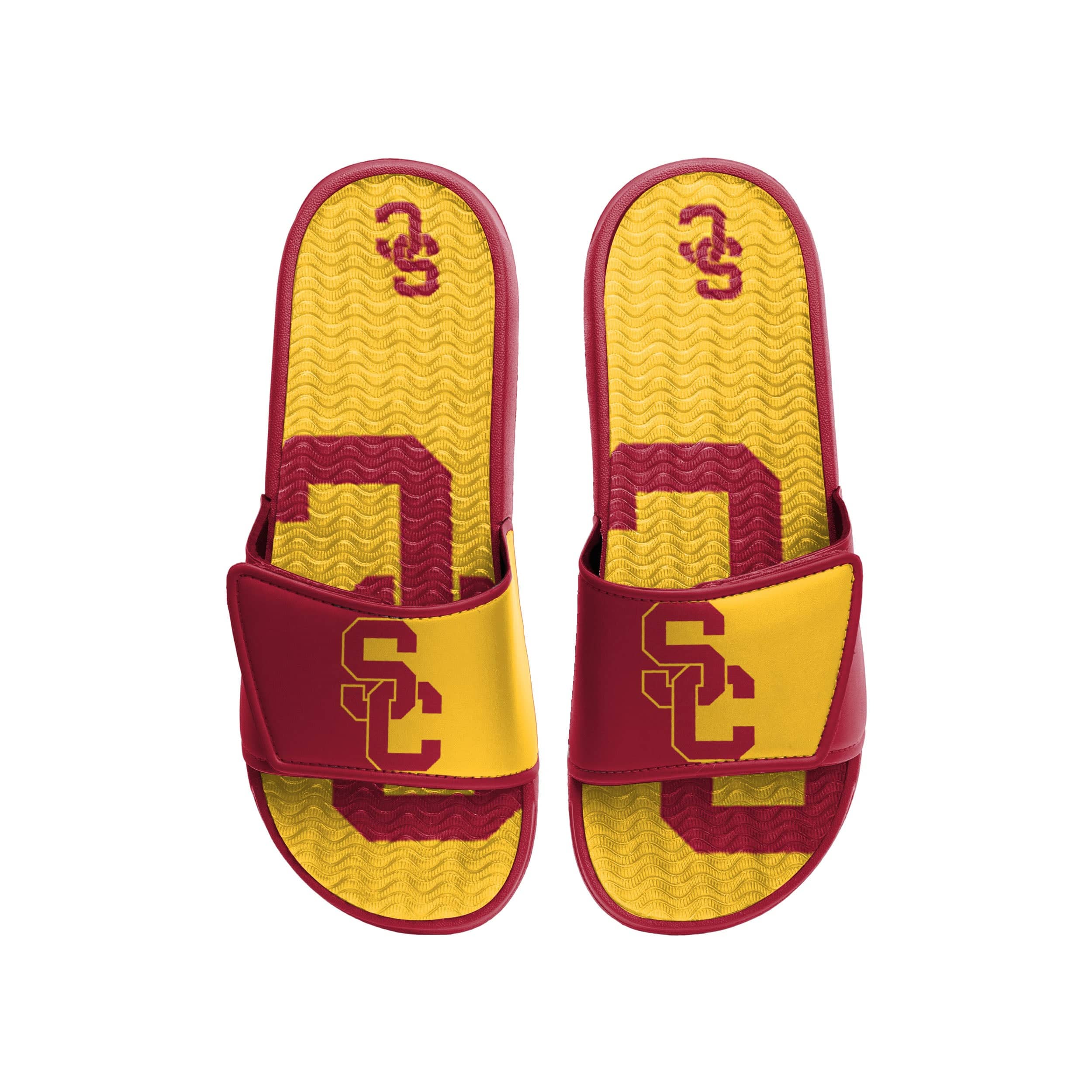 USC Trojans NCAA Mens Colorblock Big Logo Gel Slides - Image 2