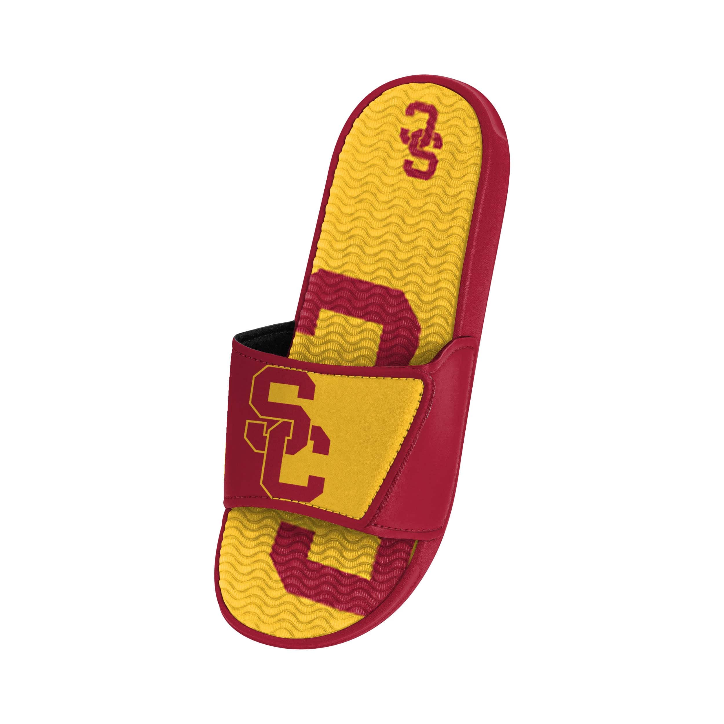 USC Trojans NCAA Mens Colorblock Big Logo Gel Slides - Image 3