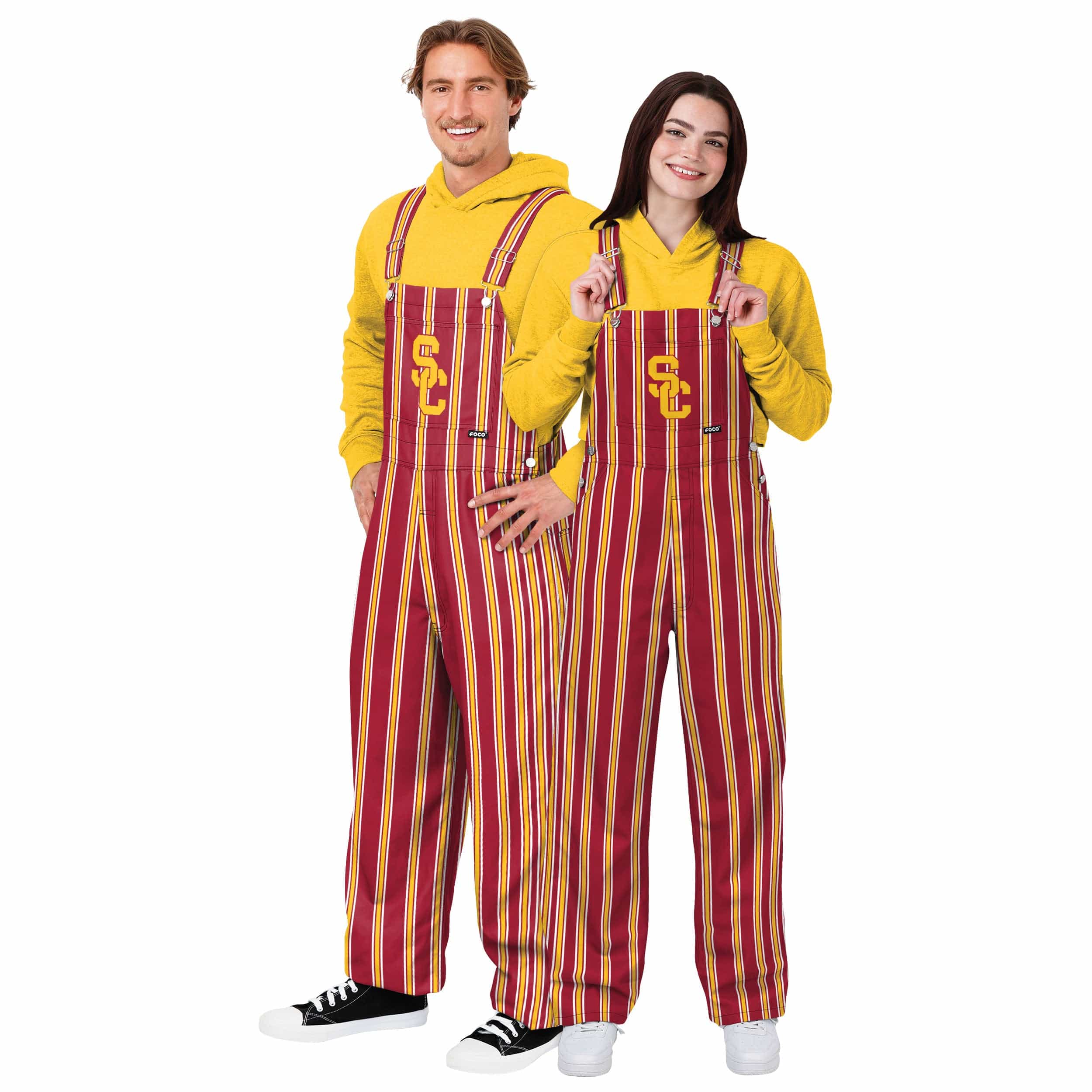 USC Trojans NCAA Mens Sideline Spirit Bib Overalls - Image 3
