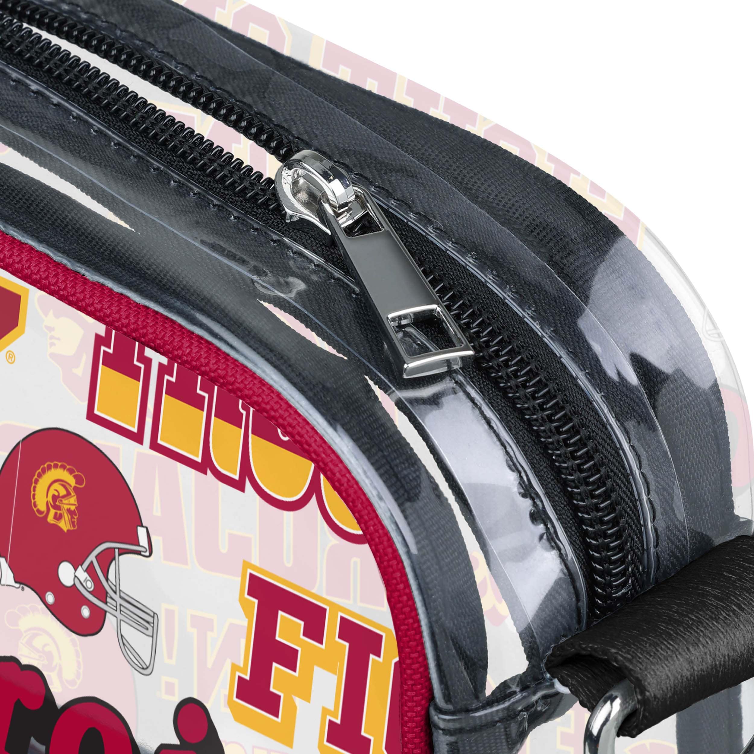 USC Trojans NCAA Repeat Retro Print Clear Crossbody Bag - Image 4