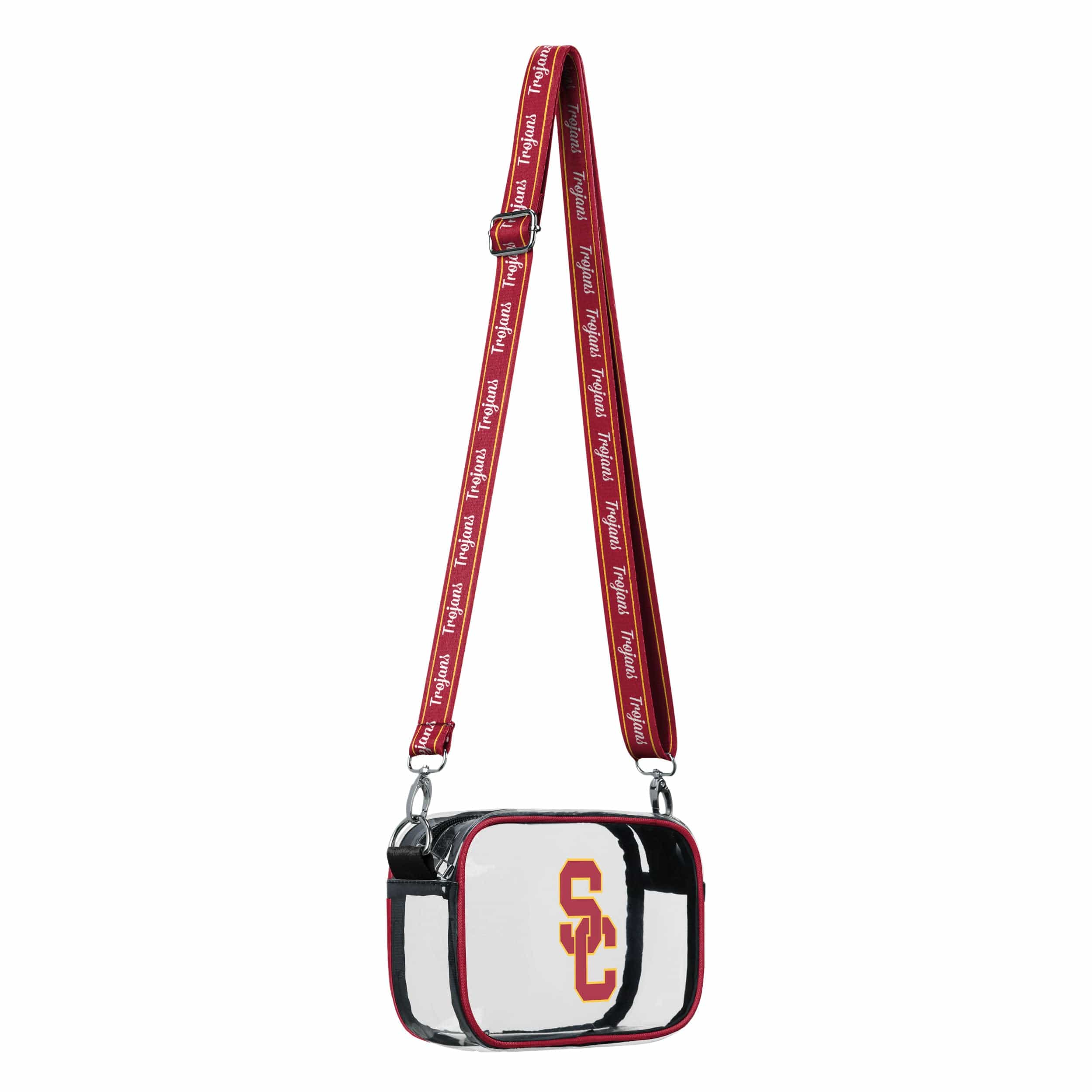 USC Trojans NCAA Team Stripe Clear Crossbody Bag - Image 2