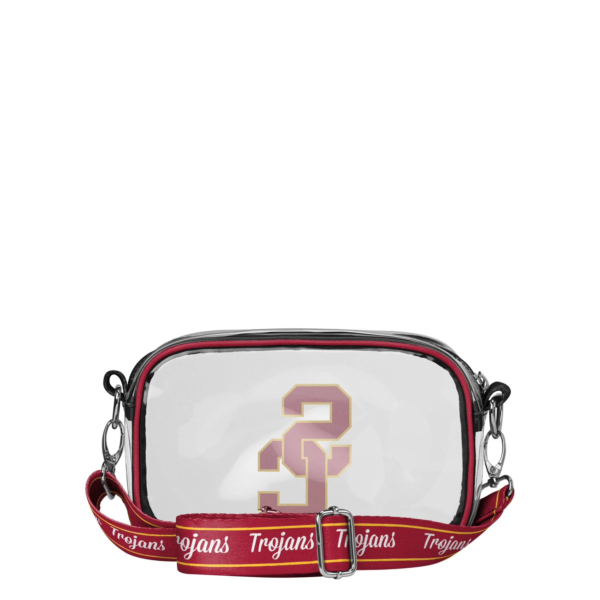 USC Trojans NCAA Team Stripe Clear Crossbody Bag - Image 5