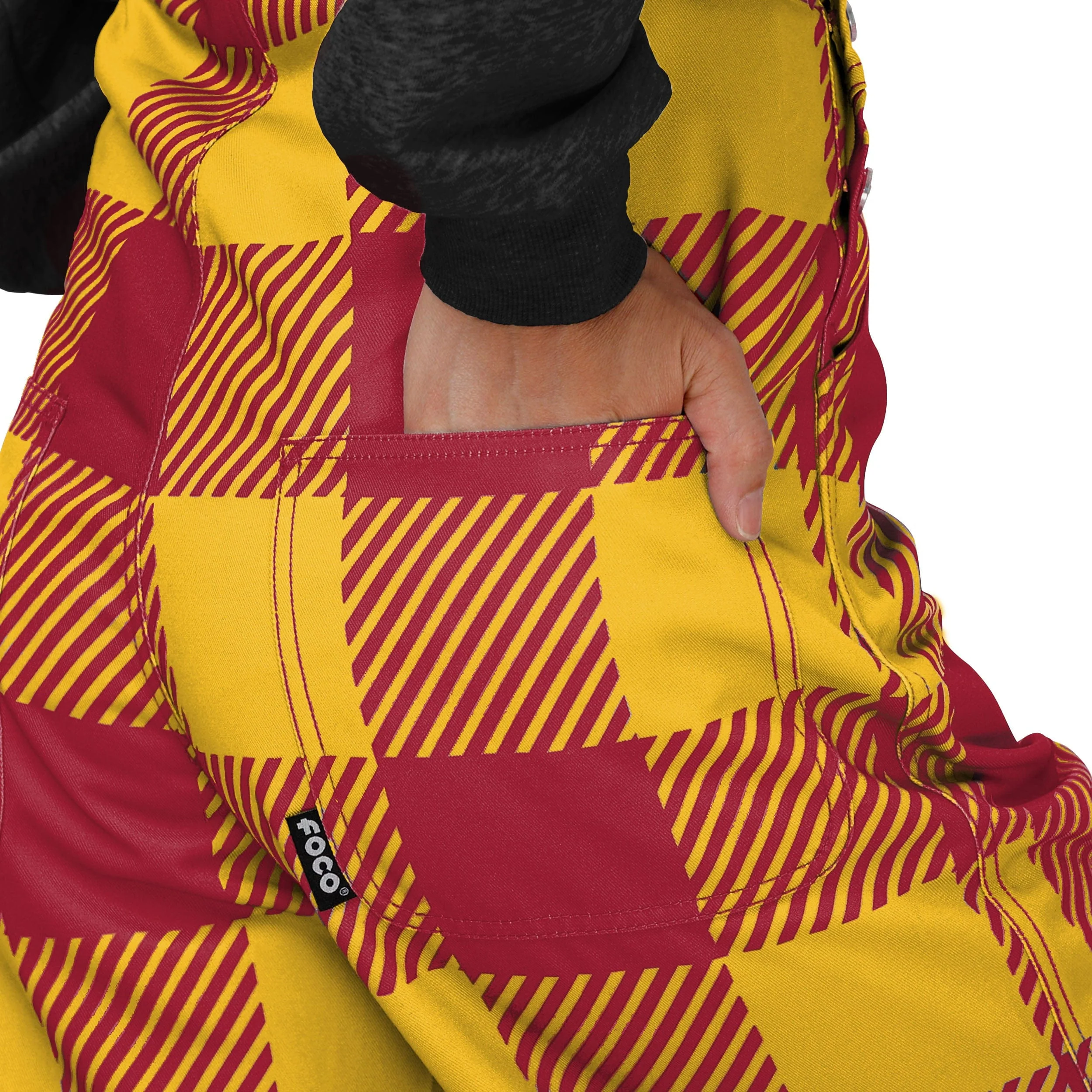 USC Trojans NCAA Womens Plaid Bib Overalls - Image 6