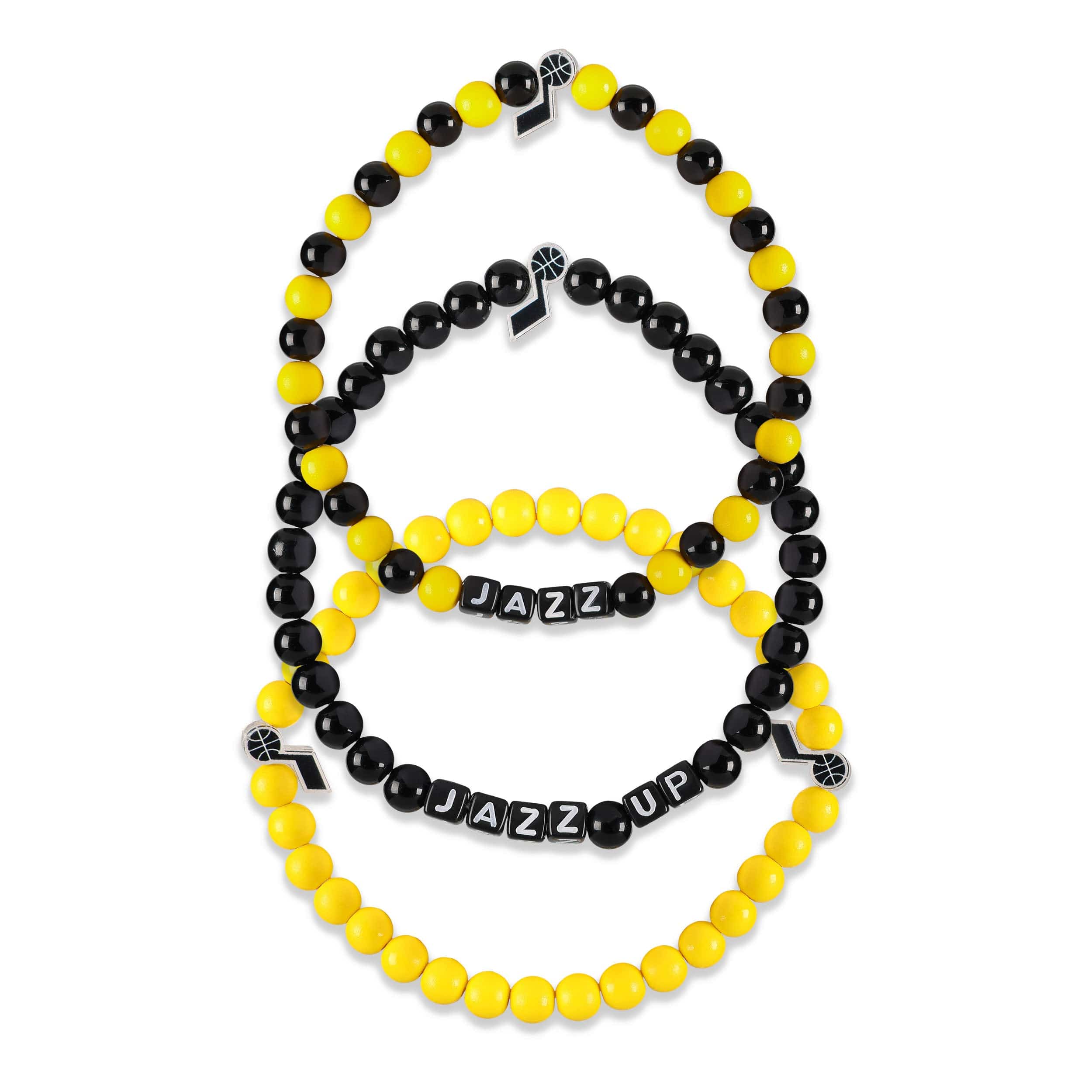 Utah Jazz NBA 3 Pack Beaded Friendship Bracelet