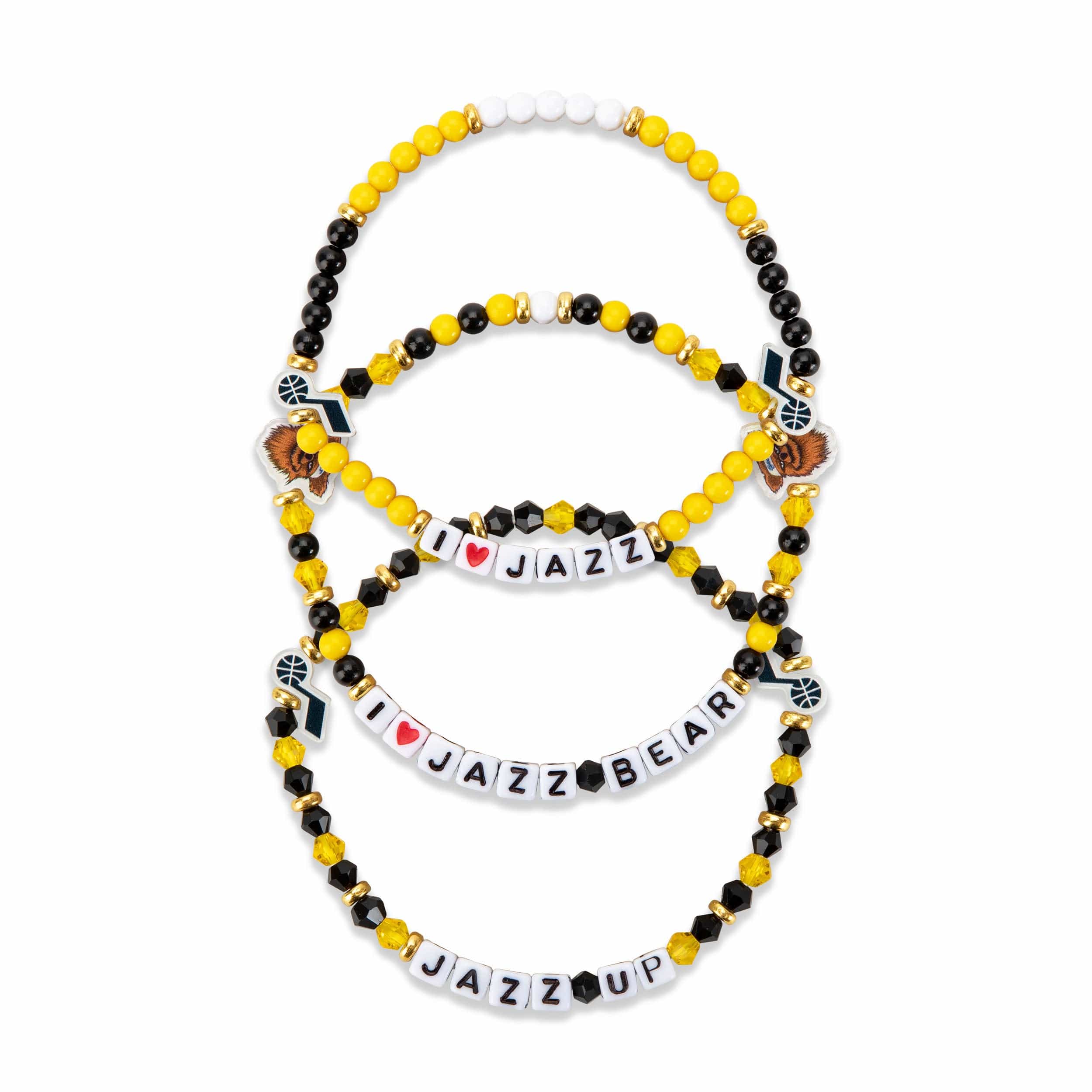 Utah Jazz NBA 3 Pack Friendship Bracelet