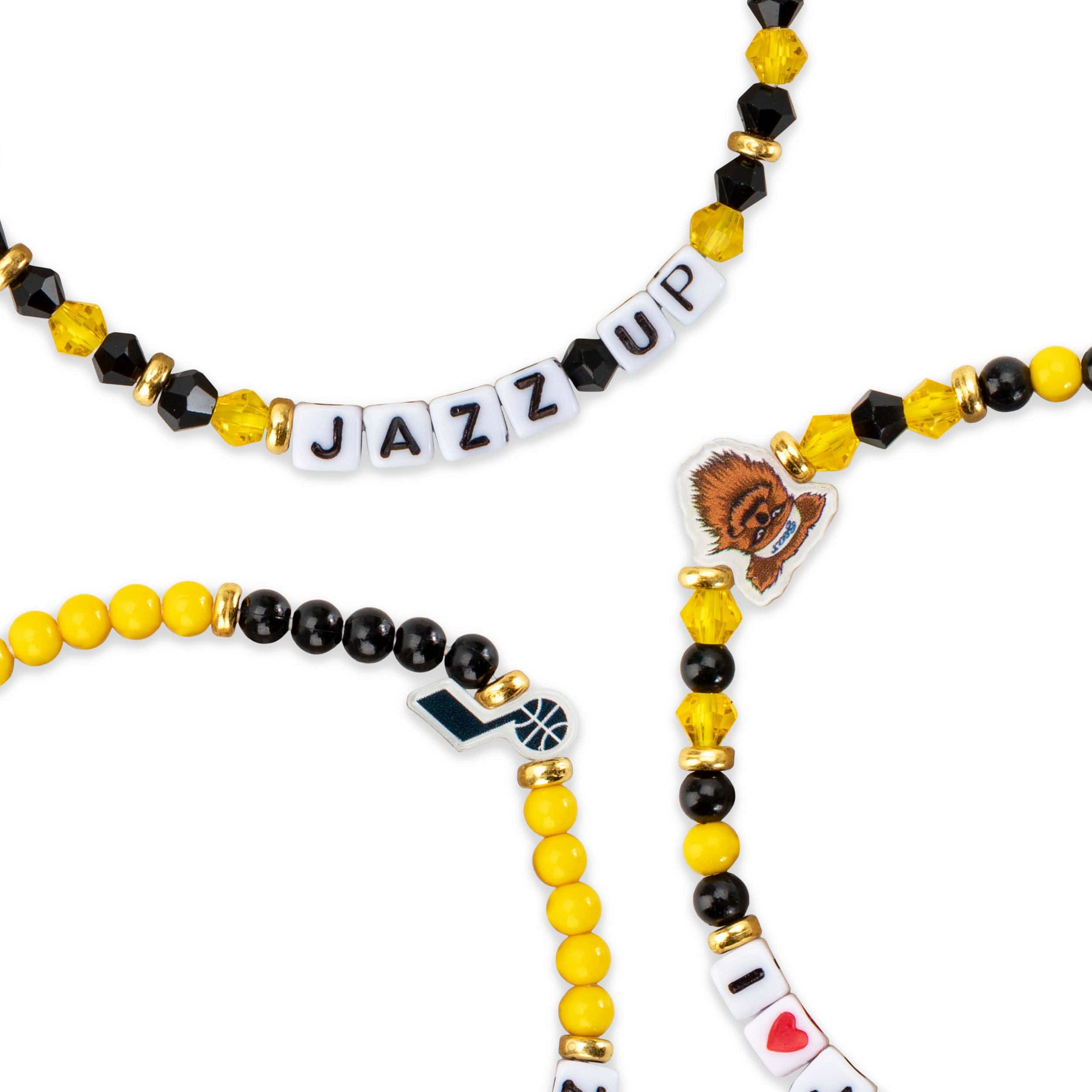 Utah Jazz NBA 3 Pack Friendship Bracelet - Image 2