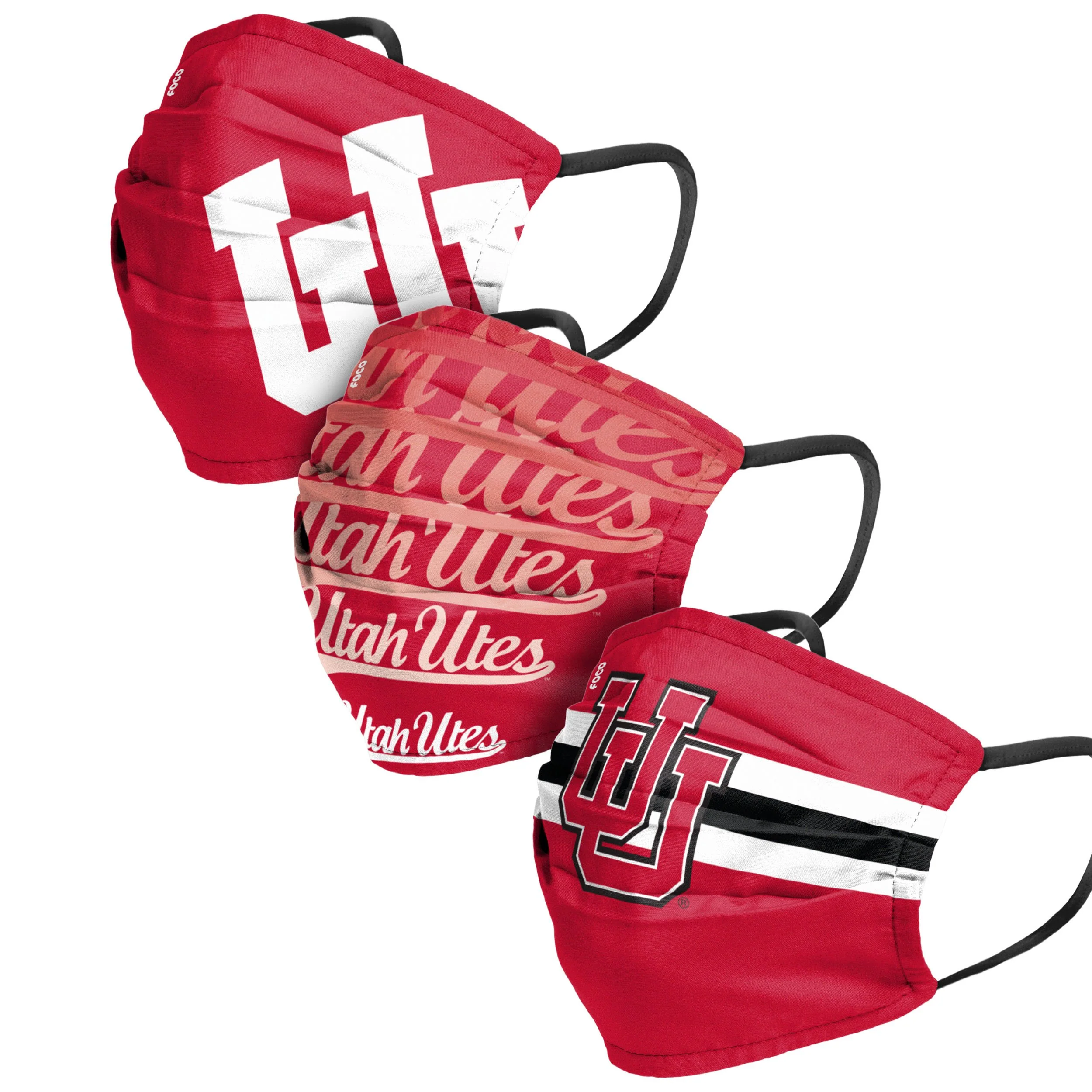 Utah Utes NCAA Mens Matchday 3 Pack Face Cover