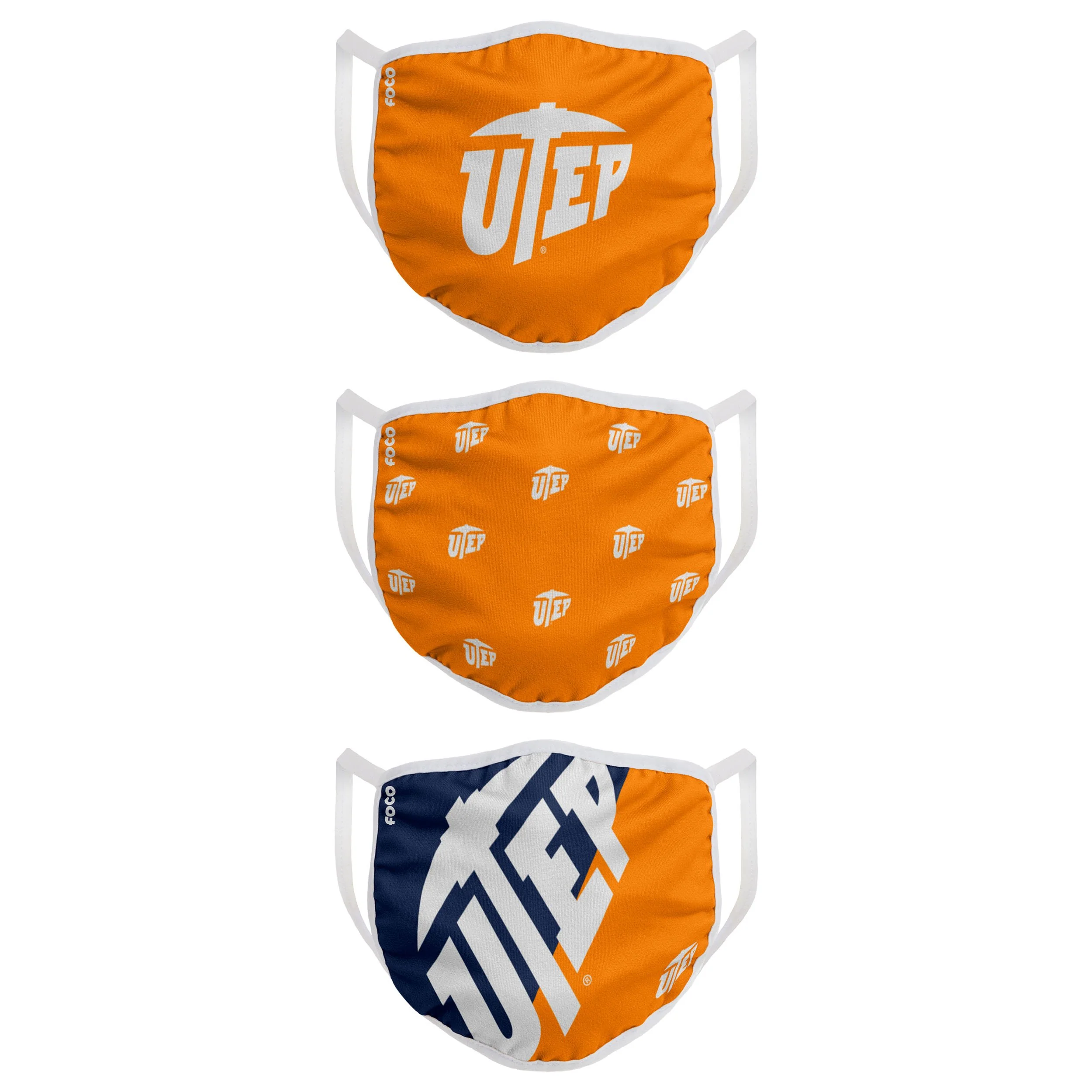 UTEP Miners NCAA 3 Pack Face Cover - Image 2