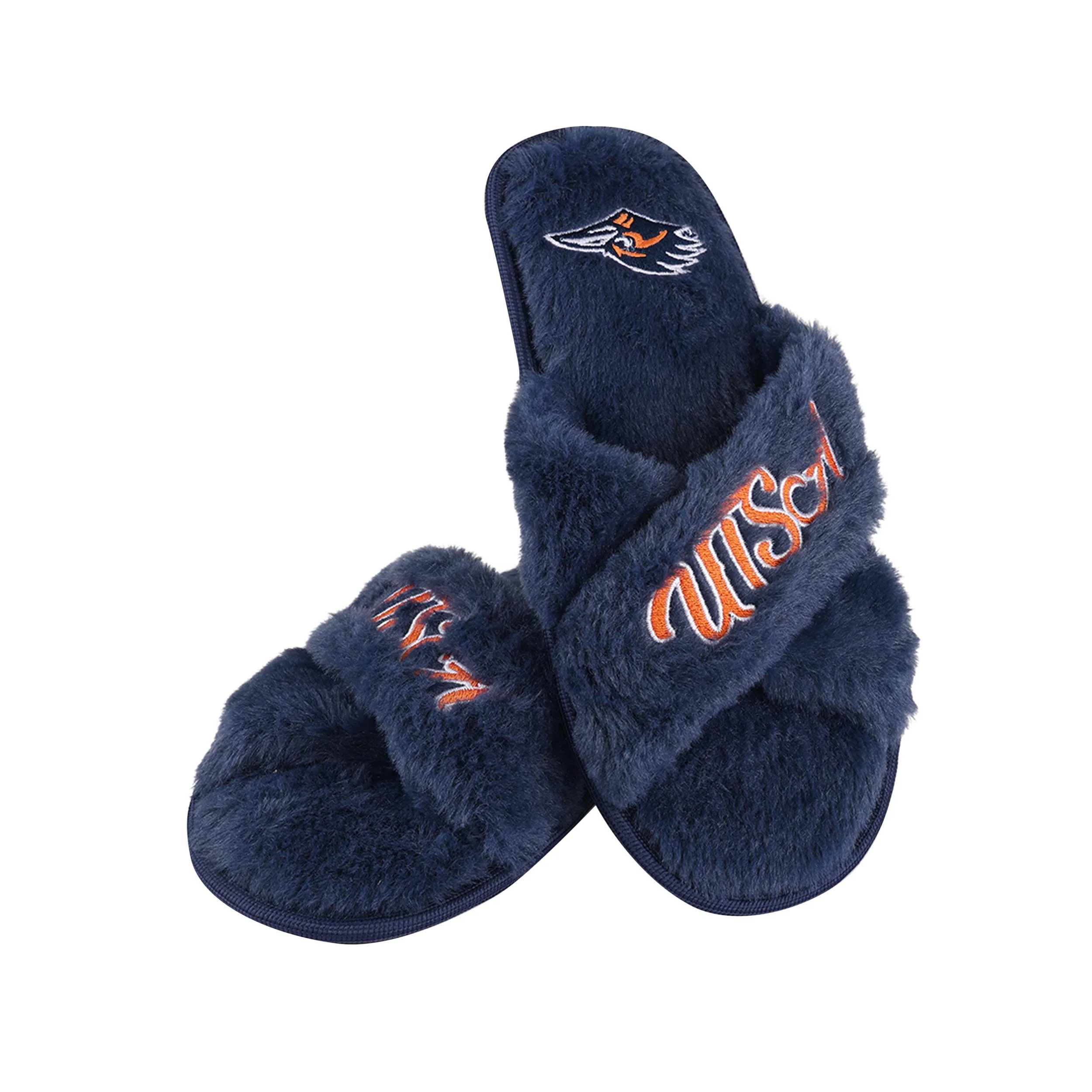 UTSA Roadrunners NCAA Womens Script Wordmark Fur Cross Slide