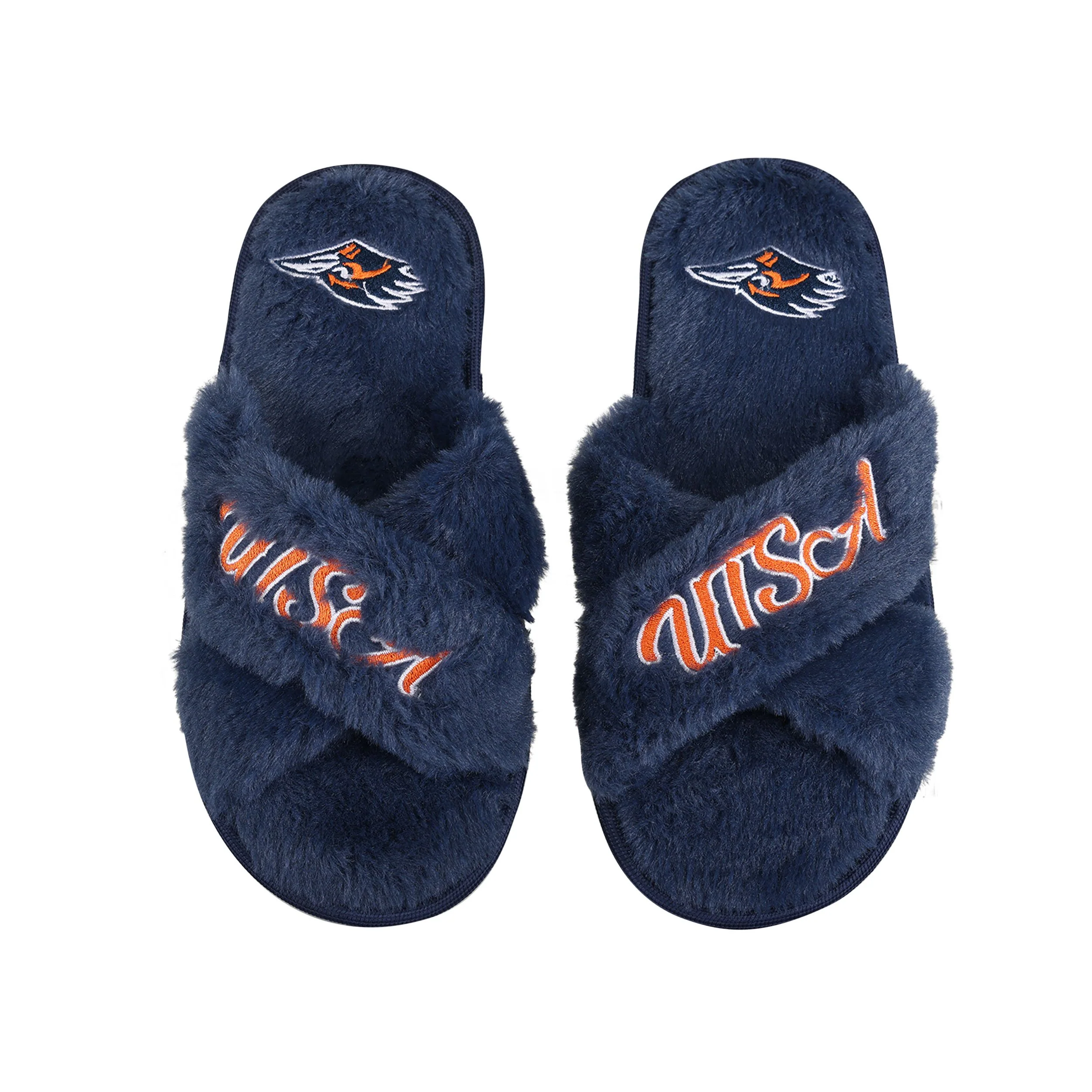 UTSA Roadrunners NCAA Womens Script Wordmark Fur Cross Slide - Image 2