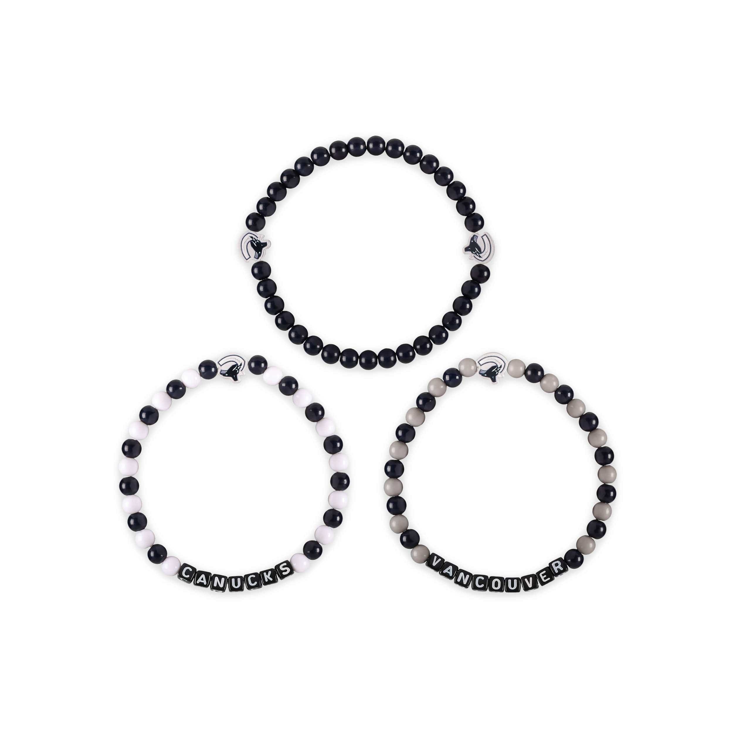 Vancouver Canucks NHL 3 Pack Beaded Friendship Bracelet - Image 3