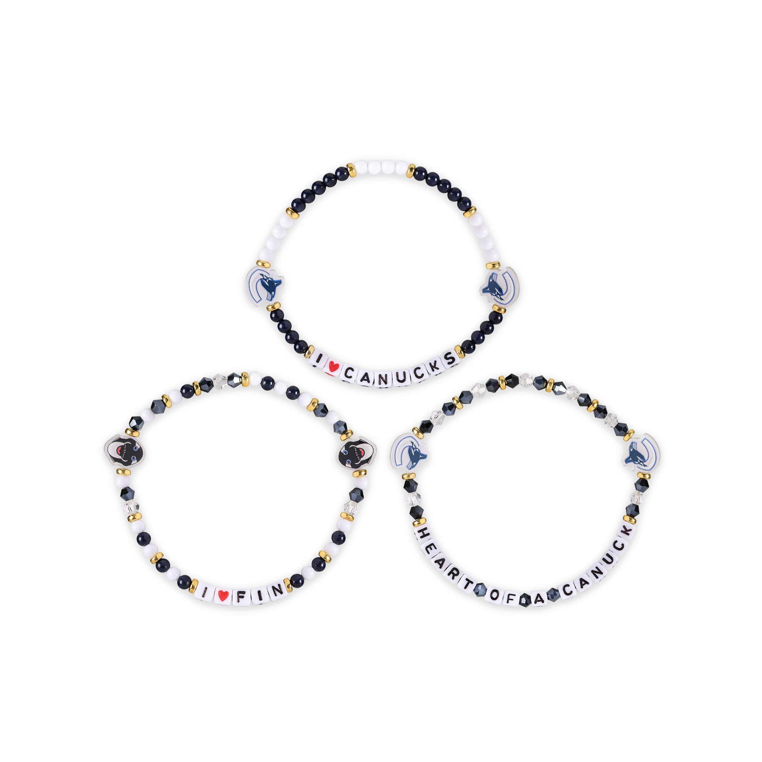 Vancouver Canucks NHL 3 Pack Friendship Bracelet - Image 3