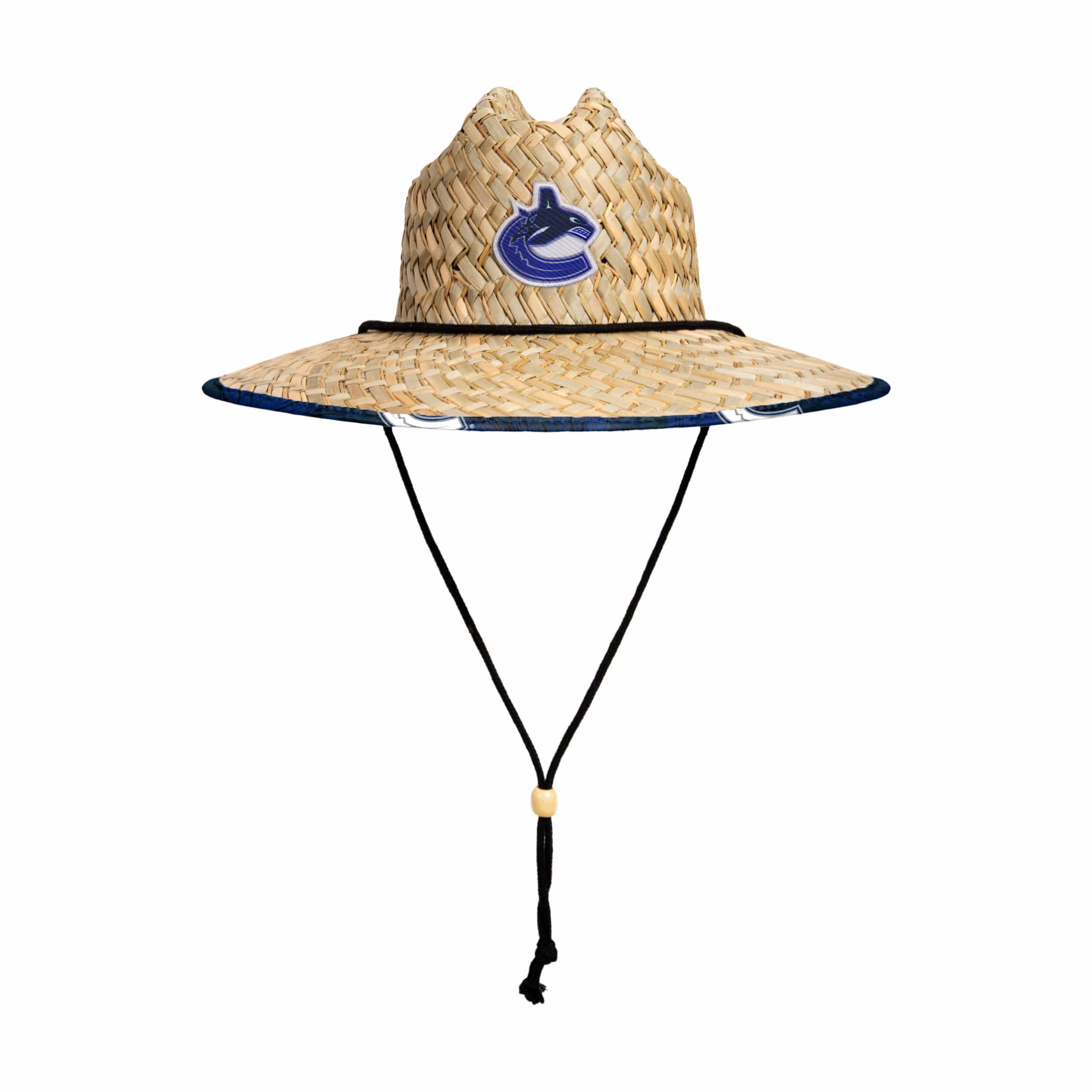 Vancouver Canucks NHL Floral Straw Hat - Image 3