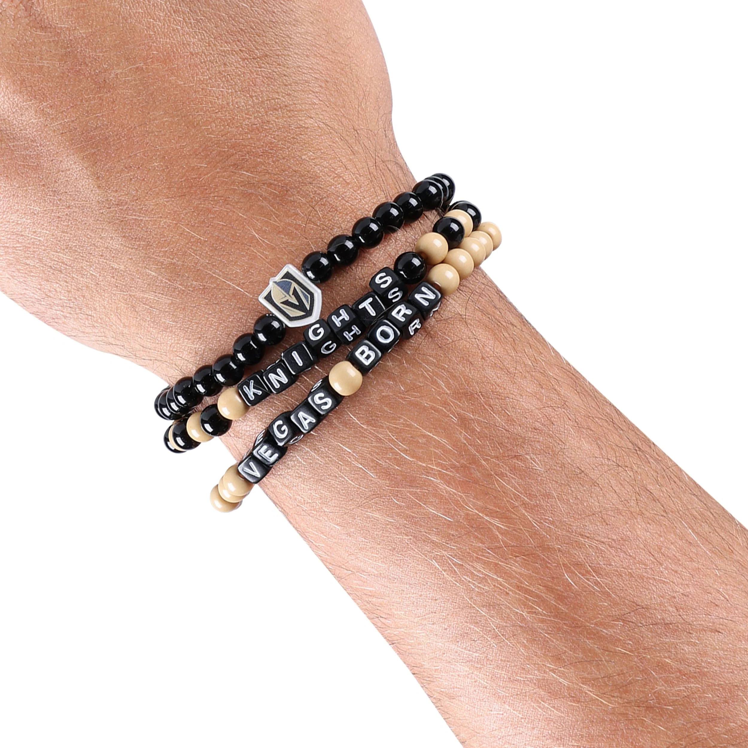 Vegas Golden Knights NHL 3 Pack Beaded Friendship Bracelet - Image 4