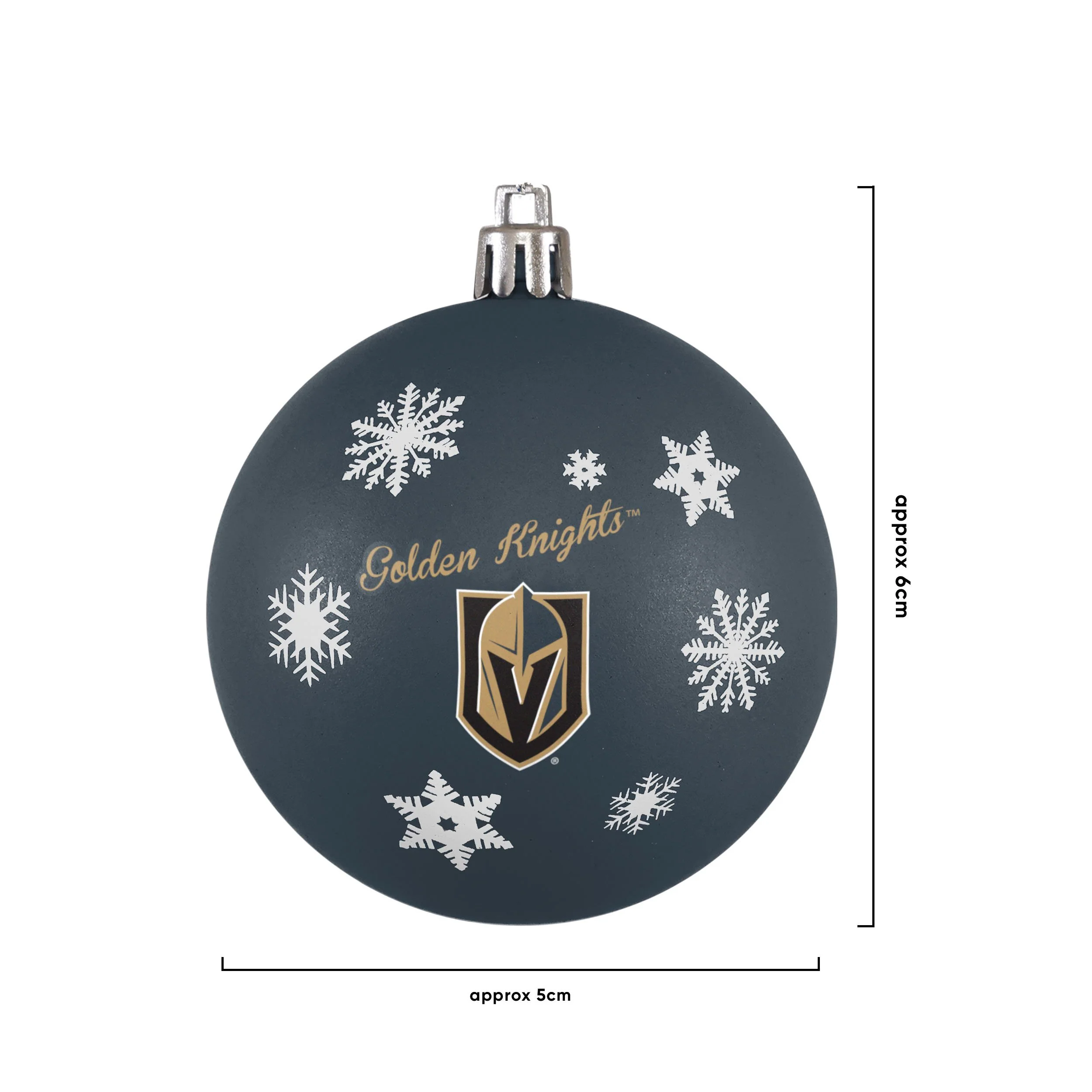 Vegas Golden Knights NHL 5 Pack Shatterproof Ball Ornament Set - Image 3
