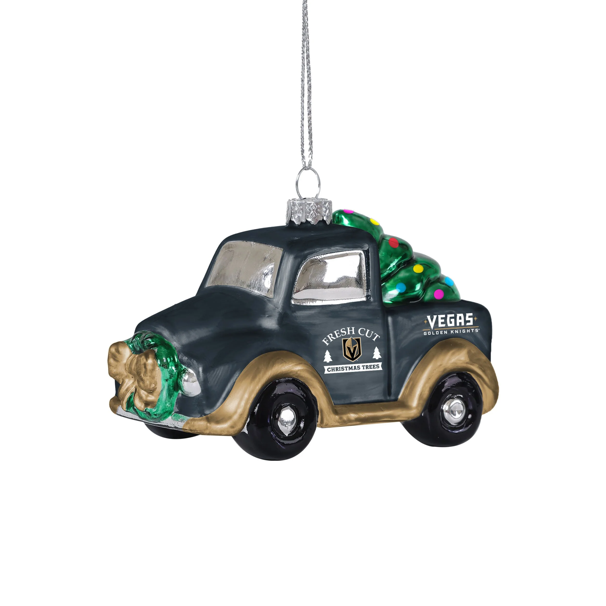Vegas Golden Knights NHL Blown Glass Truck Ornament - Image 2