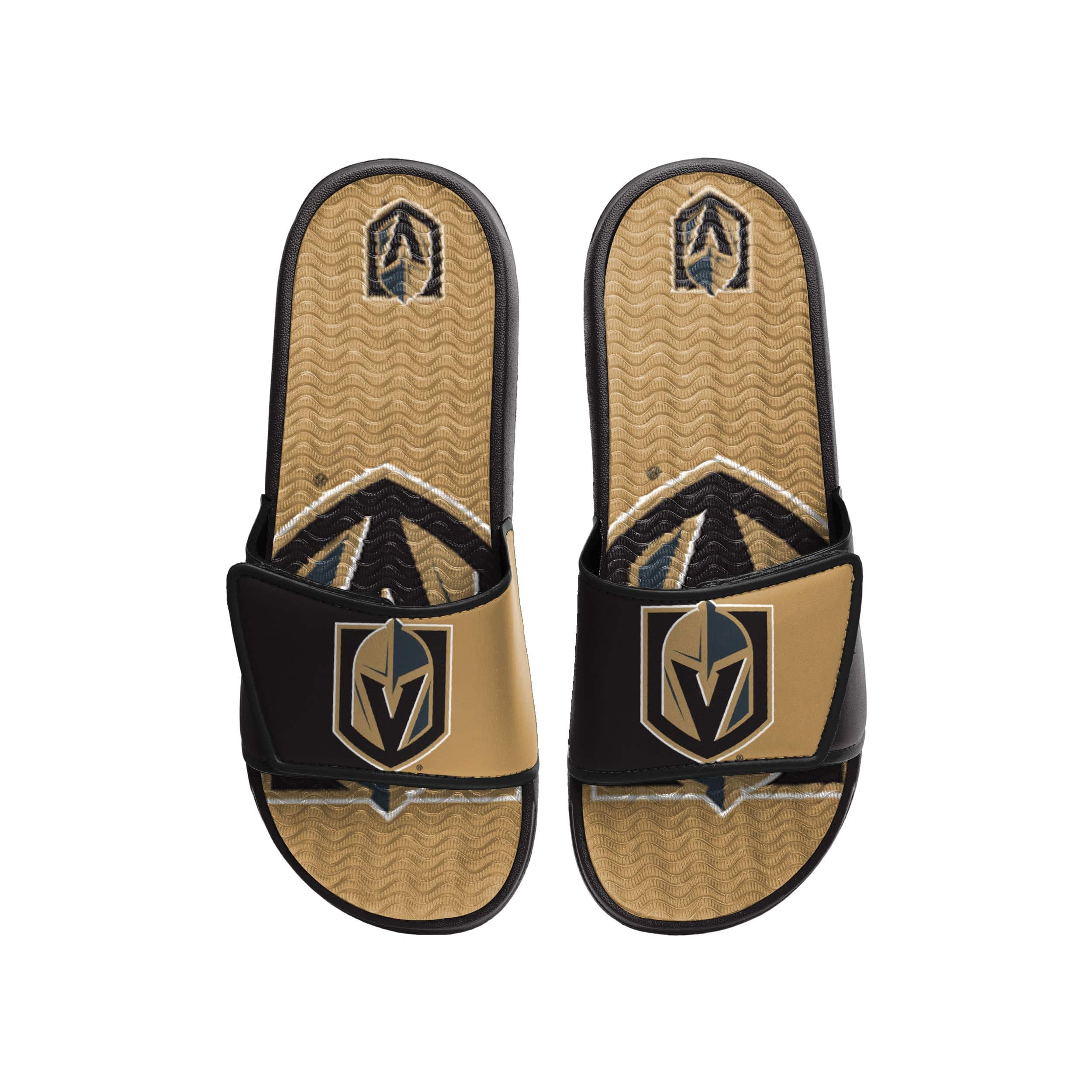 Vegas Golden Knights NHL Mens Colorblock Big Logo Gel Slides - Image 2
