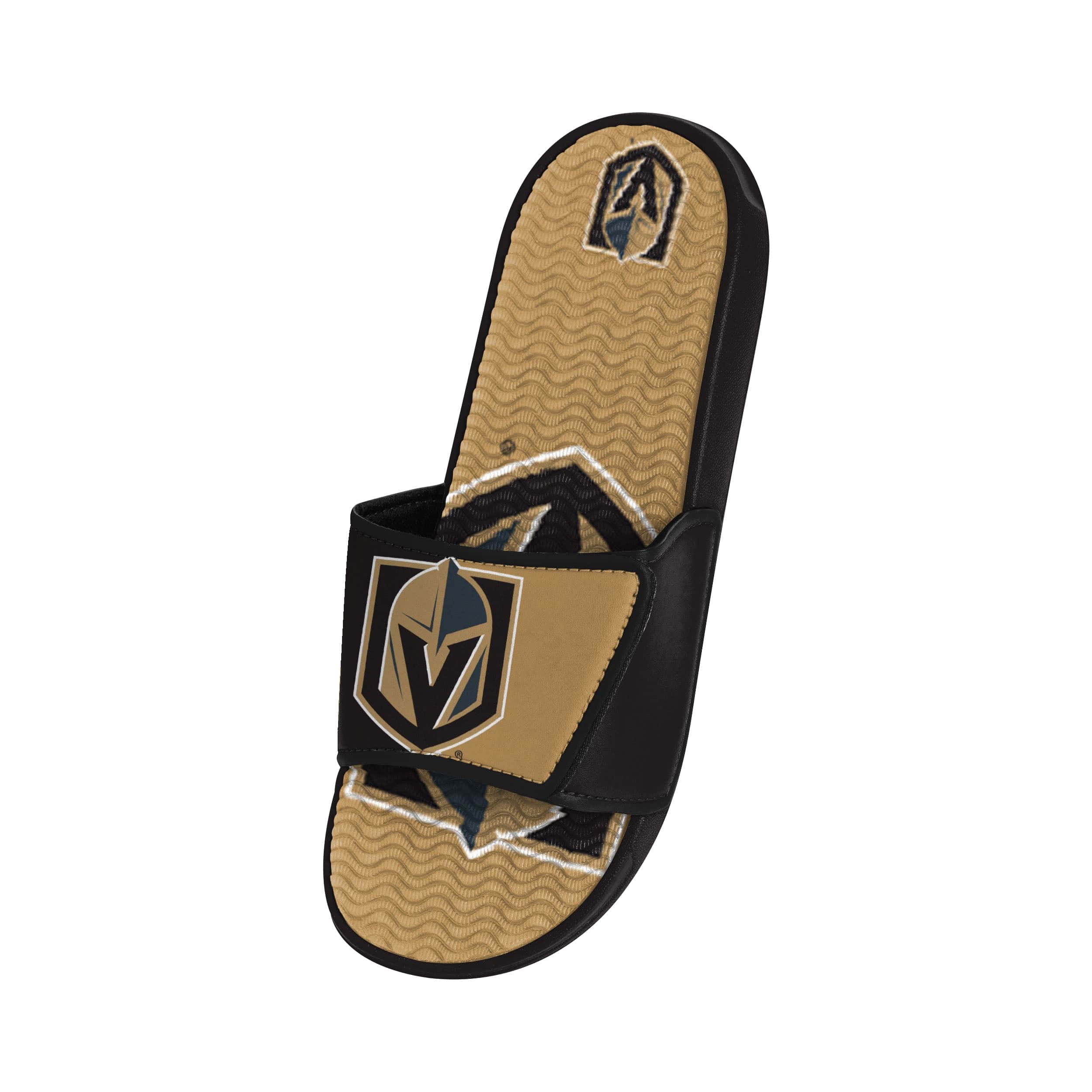 Vegas Golden Knights NHL Mens Colorblock Big Logo Gel Slides - Image 3