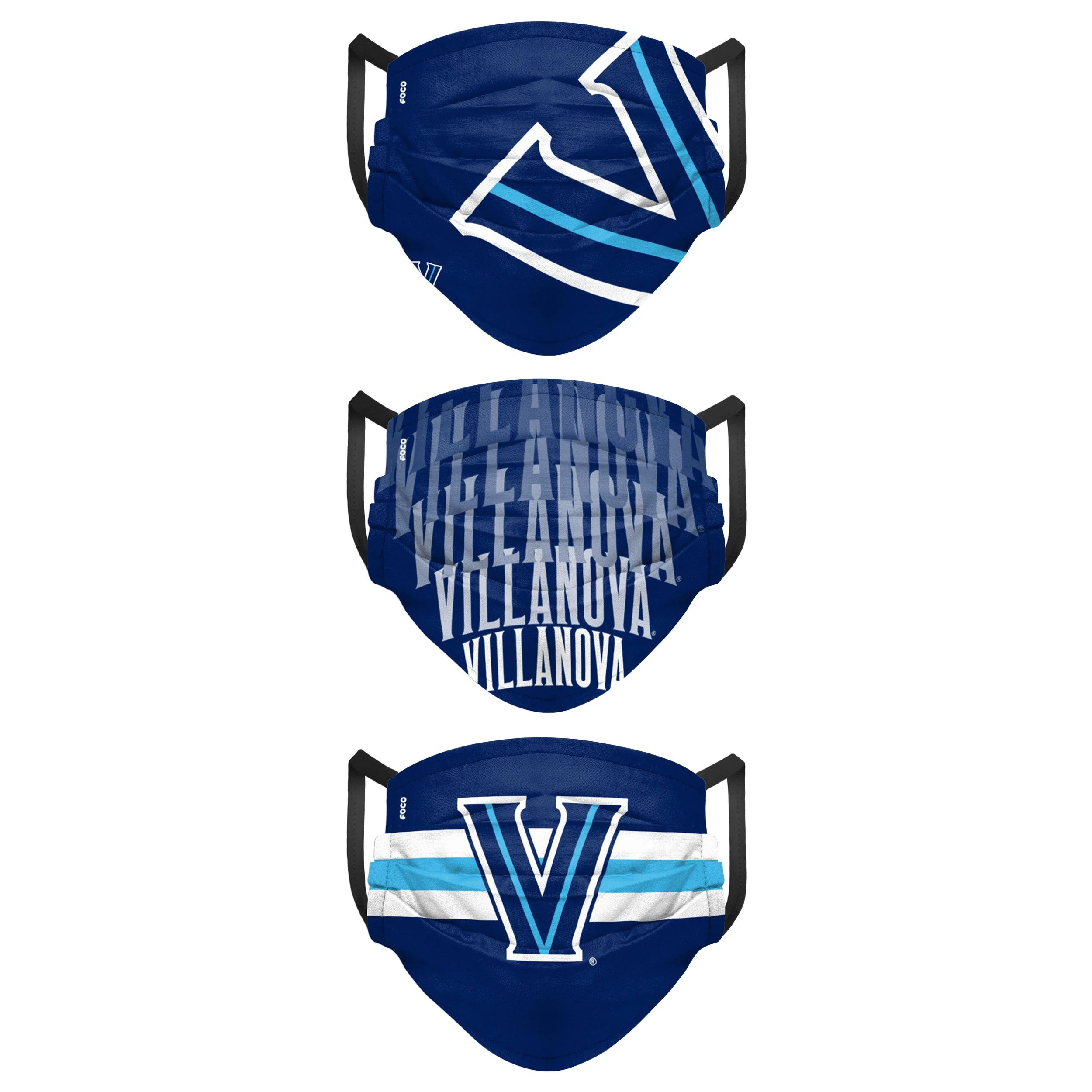 Villanova Wilcats NCAA Mens Matchday 3 Pack Face Cover - Image 2