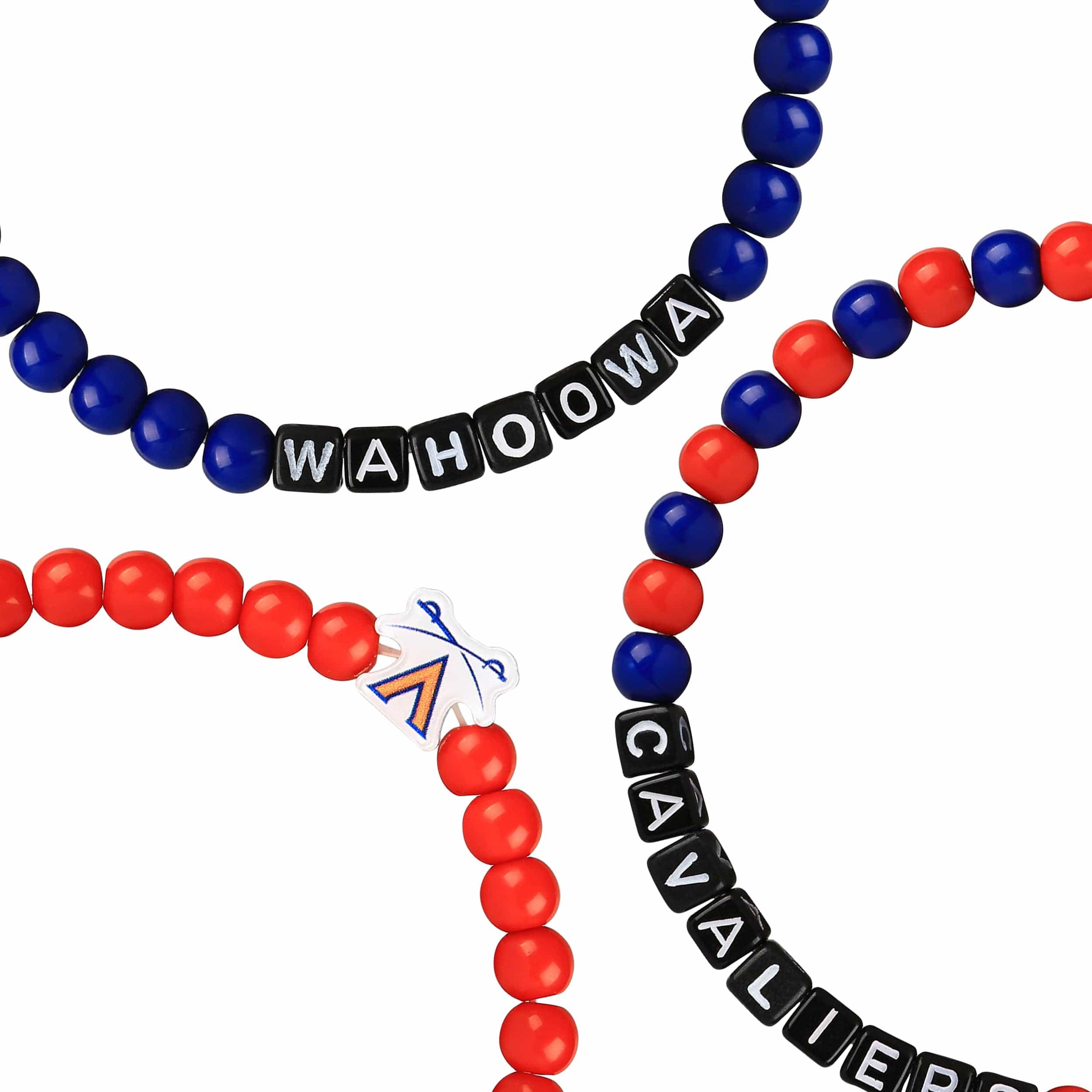 Virginia Cavaliers NCAA 3 Pack Beaded Friendship Bracelet - Image 2